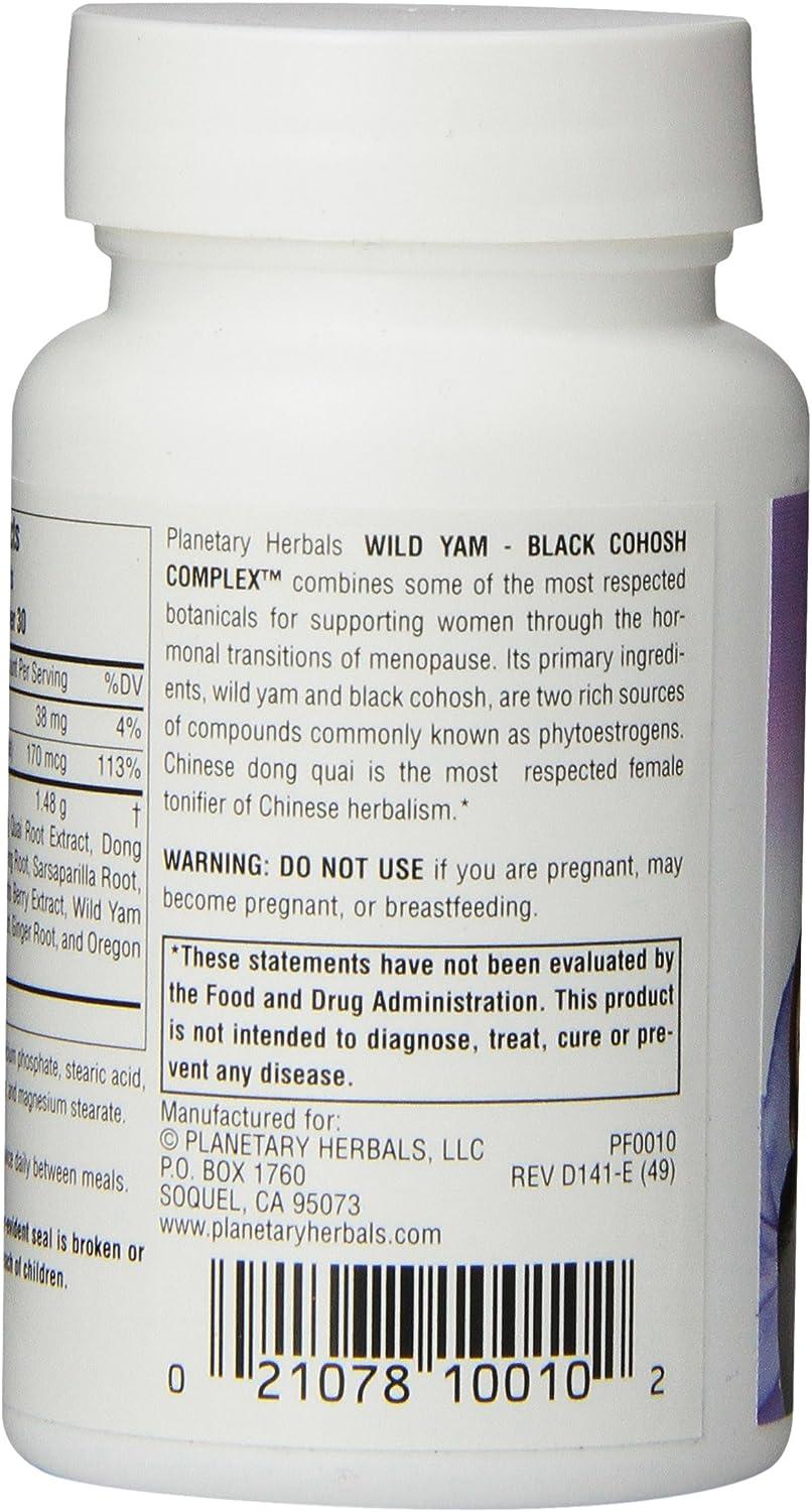 Herbals Wild YamBlack Cohosh Complex Tablets 60 ct