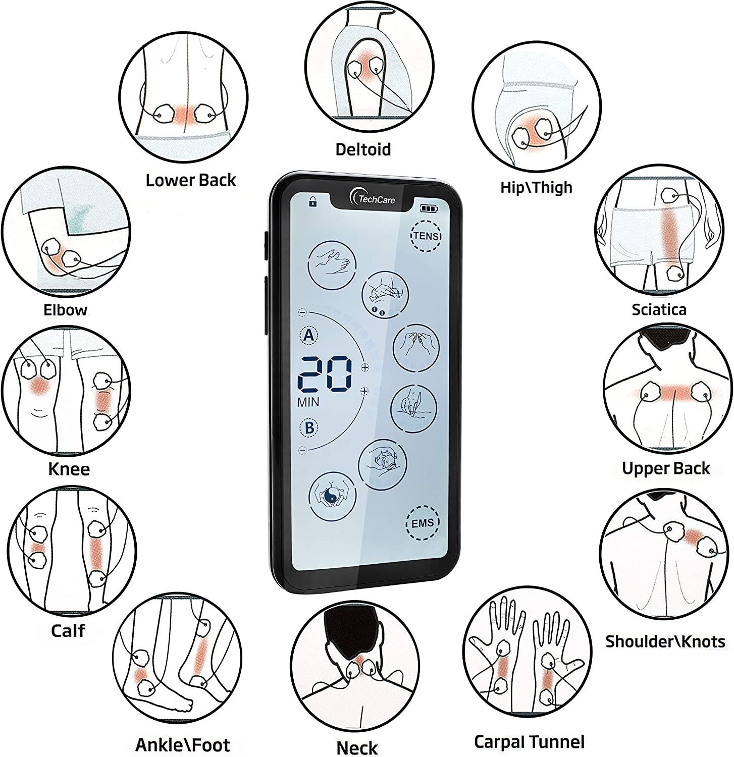 TechCare Massager SE - Portable TENS Unit 9 Modes
