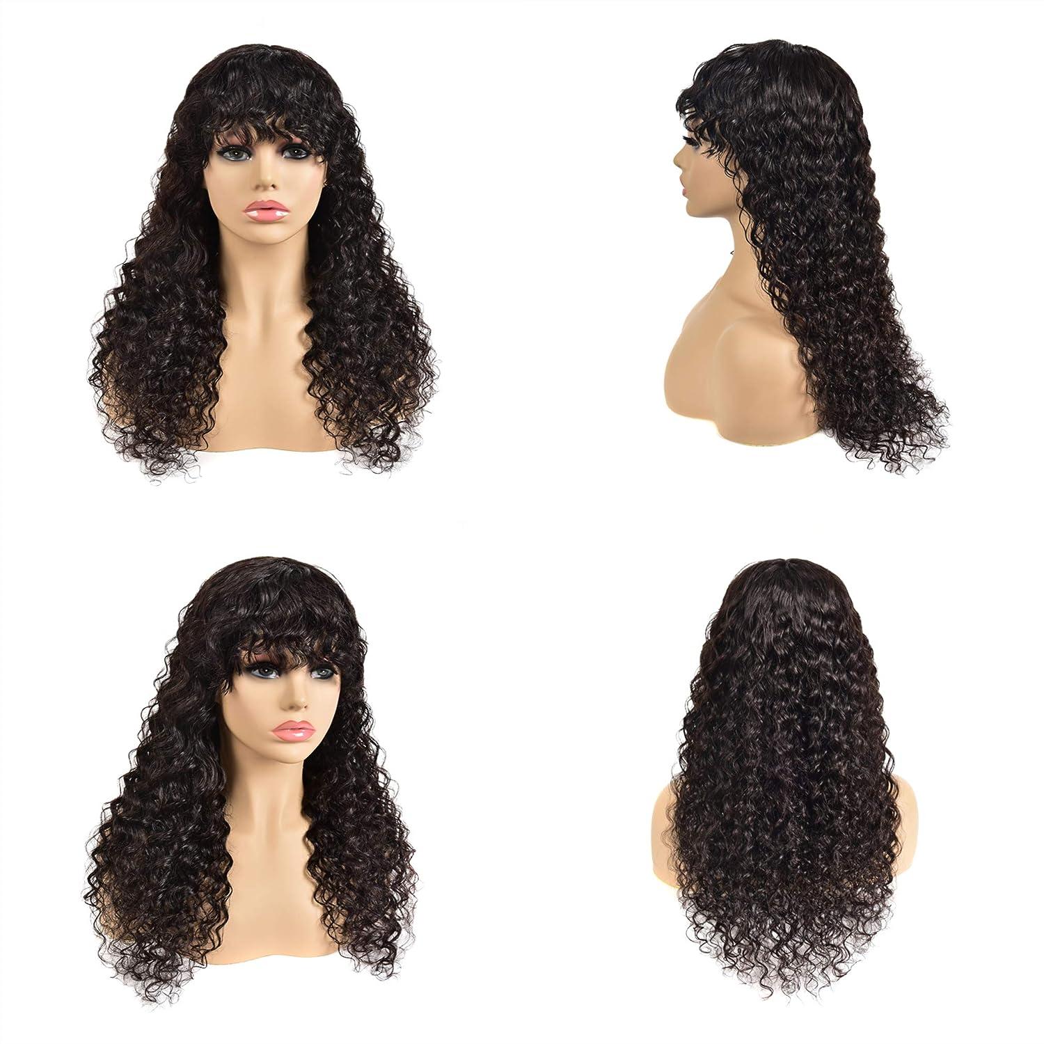 Wholesale 100% Virgin Brazilian Human Hair Bangs Wigs With Fringe Transparent Lace Straight Body Wave Wigs For Black Women - View #10