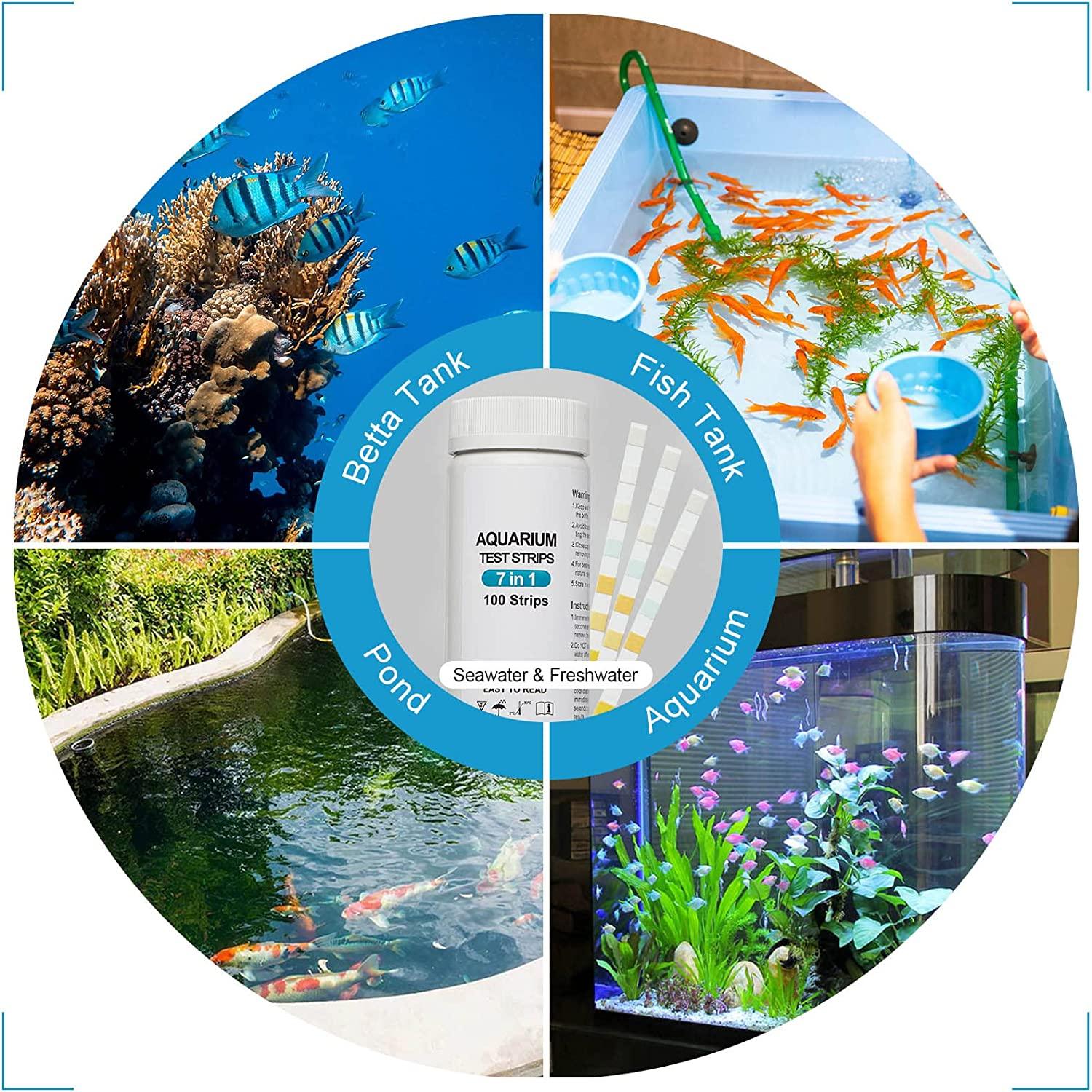 Luxbird Aquarium Test Strips Fish Tank Test Kit 100 Strips Fish Pack