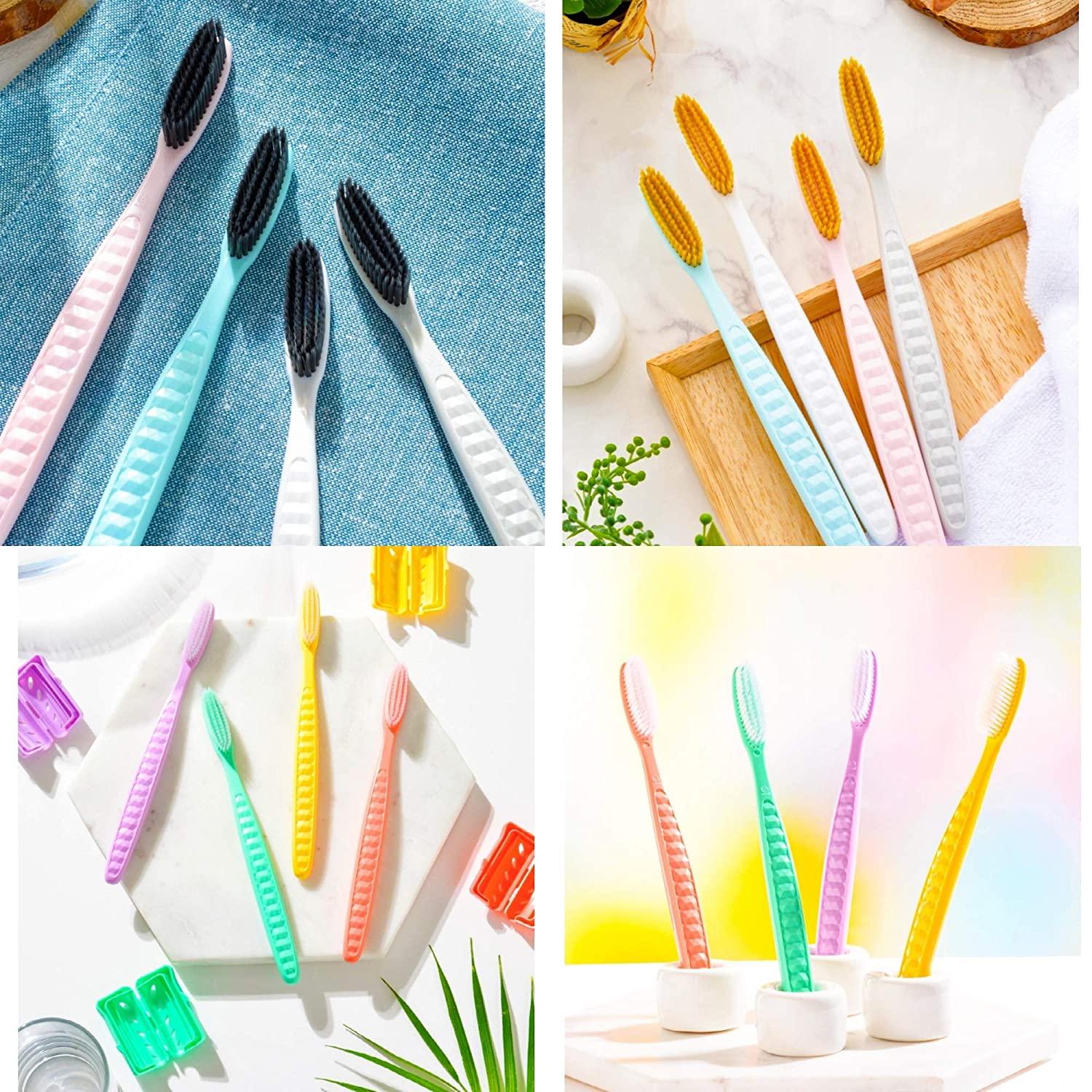 WANGTA Toothbrush 12pcs, Twice as Wide as Regular Brush Head, Wide