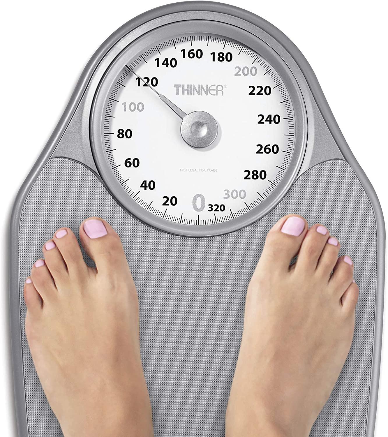 Thinner ExtraLarge Dial Analog Precision Bathroom Scale, Analog Bath