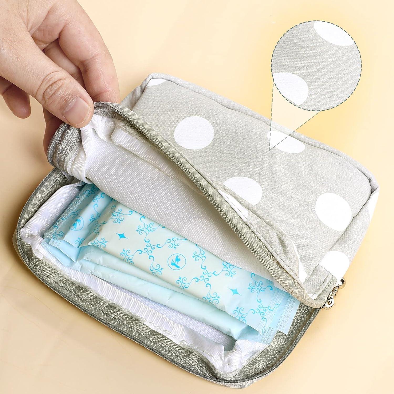 KALIONE 3 Pcs Period Pad Pouch Period Bag Sanitary Napkin Holder