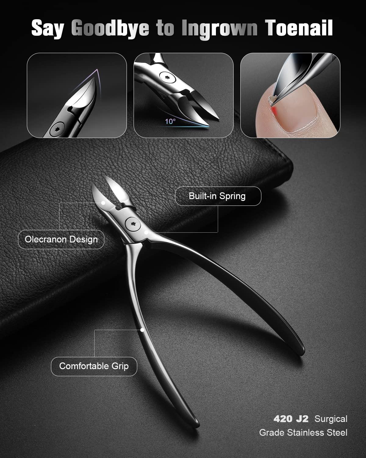 FERYES Nail Clippers Set - Premium Quality Stainless Steel Toenail and  Fingernail Clipper for Manicure - 4PCS Nail Care Tool Kit