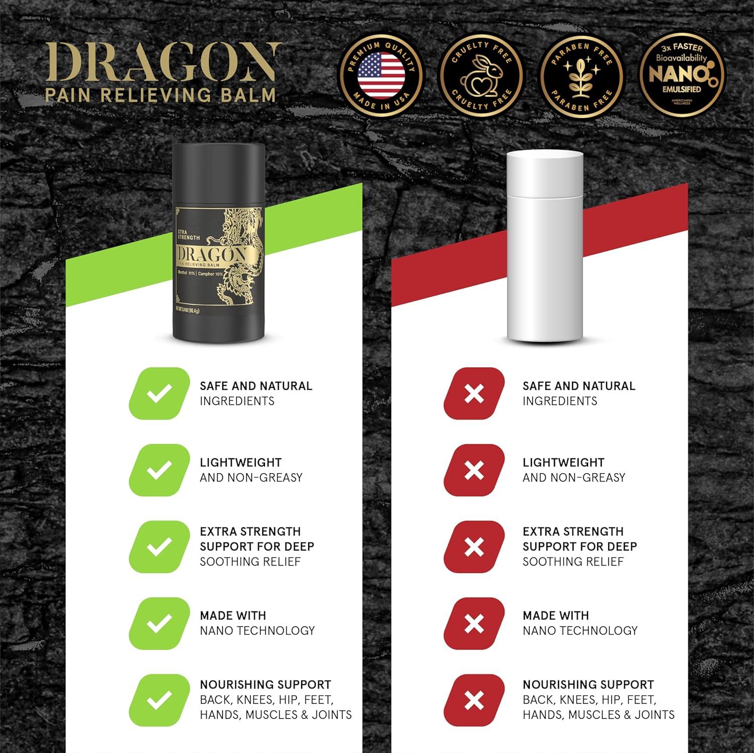 Dragon Pain Relief Balm 3.4oz | Extra Strength Muscle & Joint Relief for  Back Elbows Feet & More | Fast International Shipping | Buy Now with  Express International Delivery | GoSupps.com