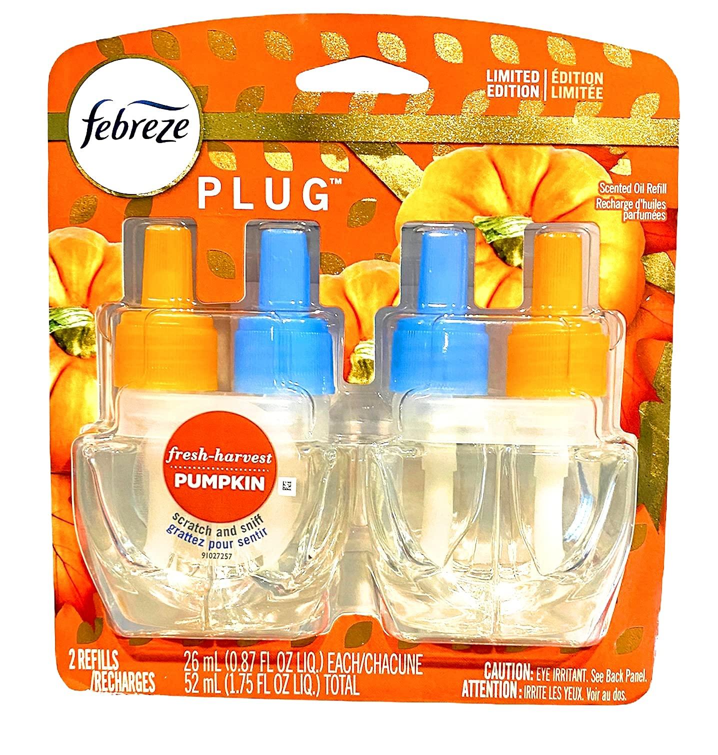Febreze Plug Air Freshener Refills, Limited Edition FreshHarvest