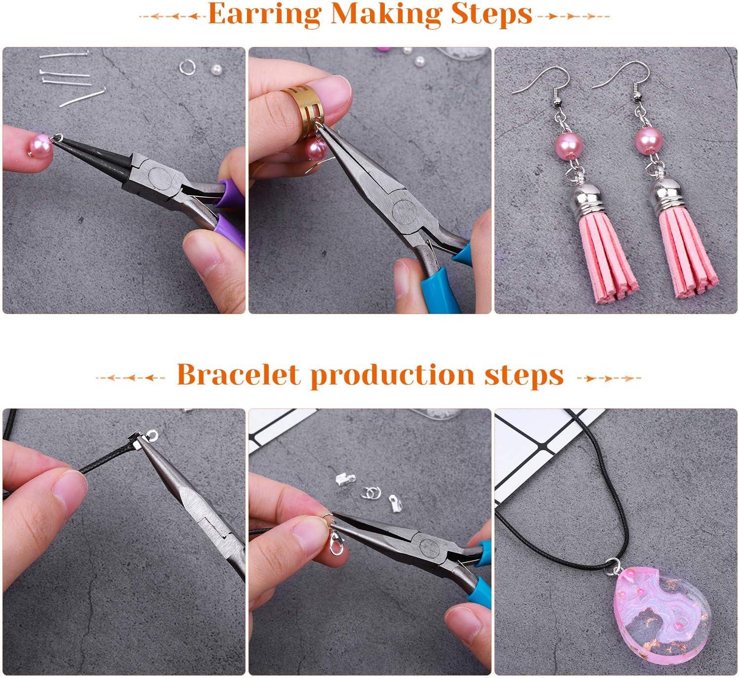 Jewelry Making Kit, Paxcoo Necklace Making kit with Jewelry Wire, Jewelry  Tools and Findings, Crimp Beads, Bracelet Clasps and Closures for Beading