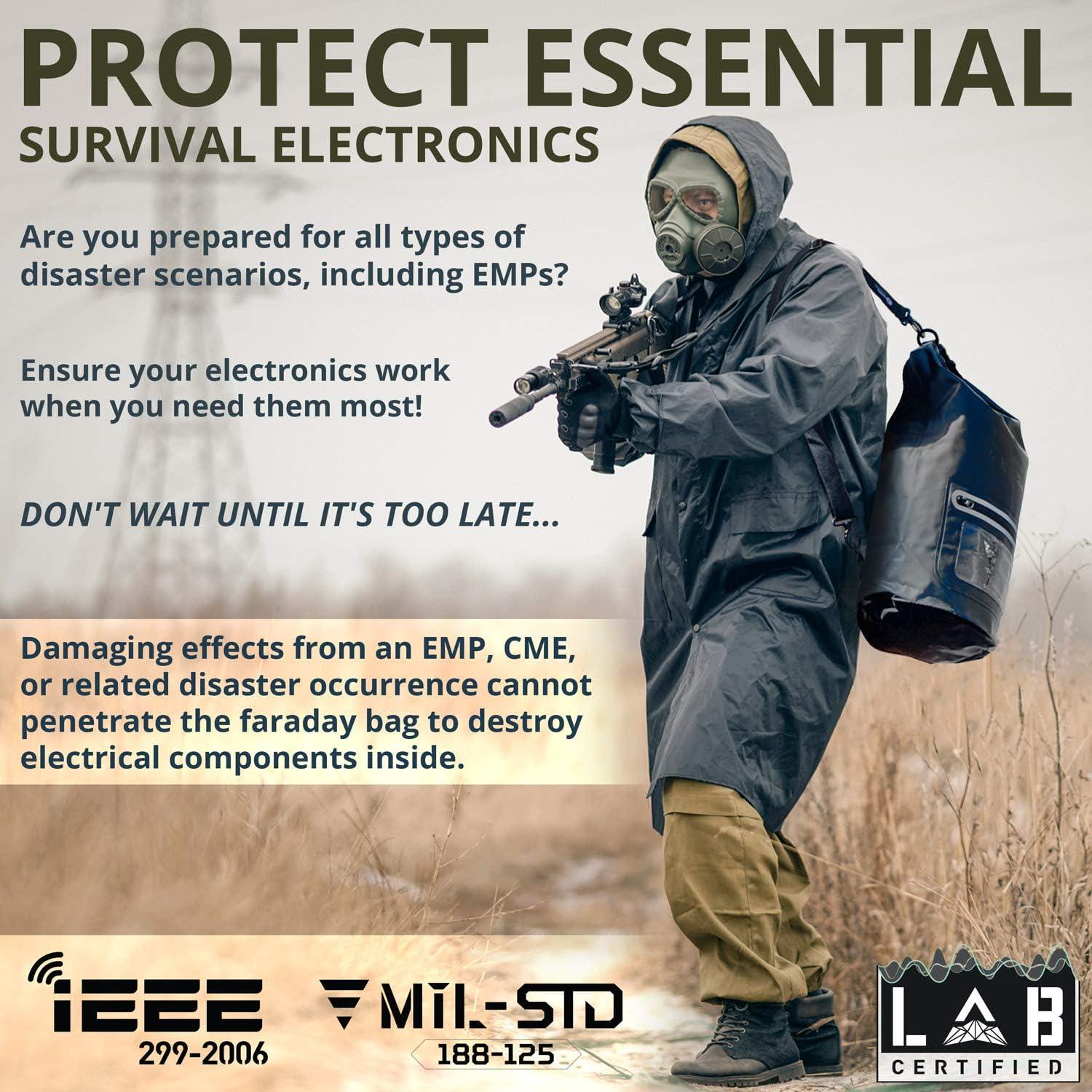 Borsa Faraday Impermeabile Mission Darkness - Shield Per Dispositivi Elettronici, 15L