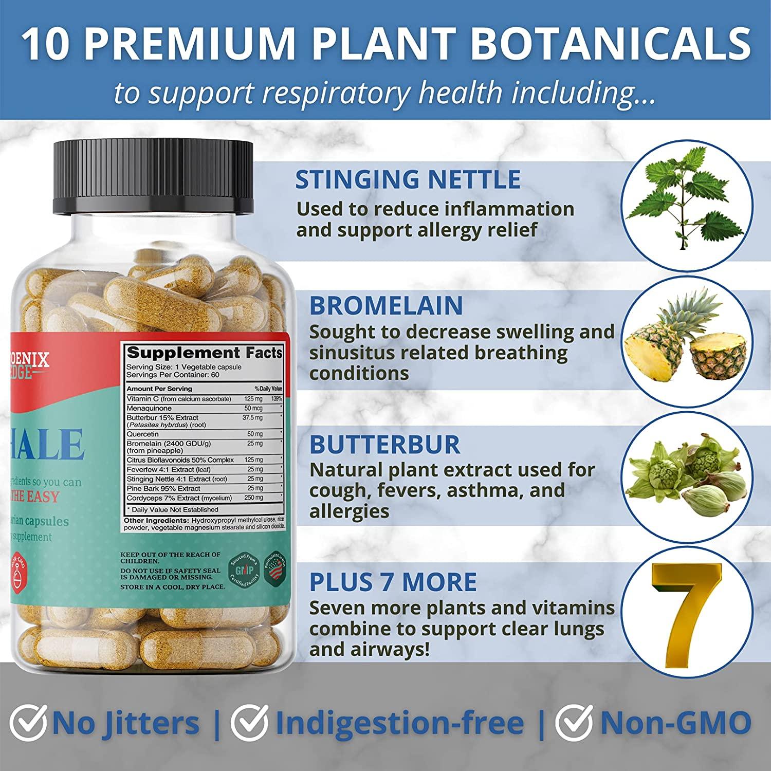 Exhale Lung Support Supplement Lung Cleanse for Smokers Clears