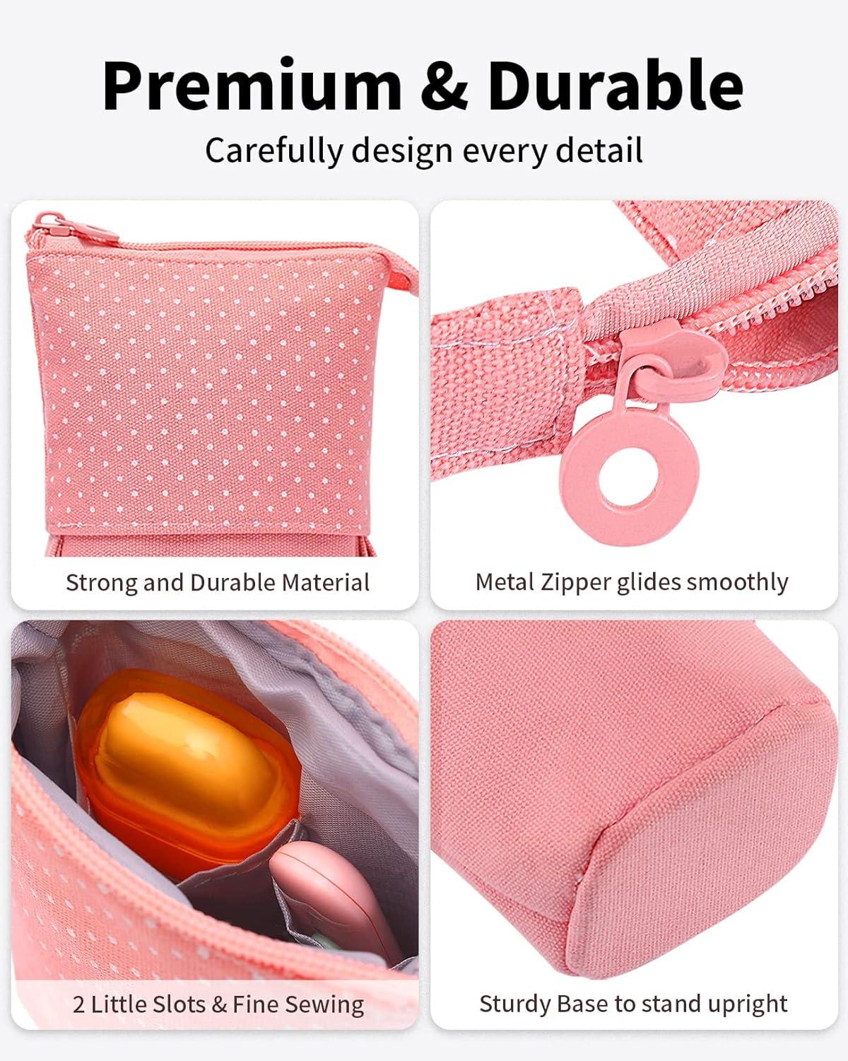 Fmeida Standing Pencil Case, Cute Stand Up Pencil Pouch, Telescopic Pen Pouch, Portable Pencil Holder Kawaii Stand Up Pencil Case