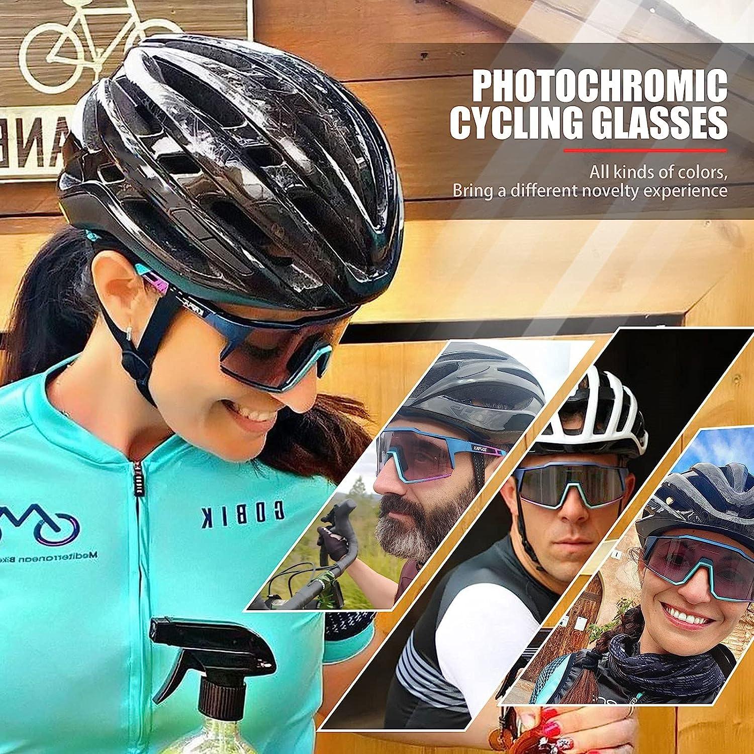 KAPVOE Photochromic Cycling Glasses MTB Clear Mountain Bike