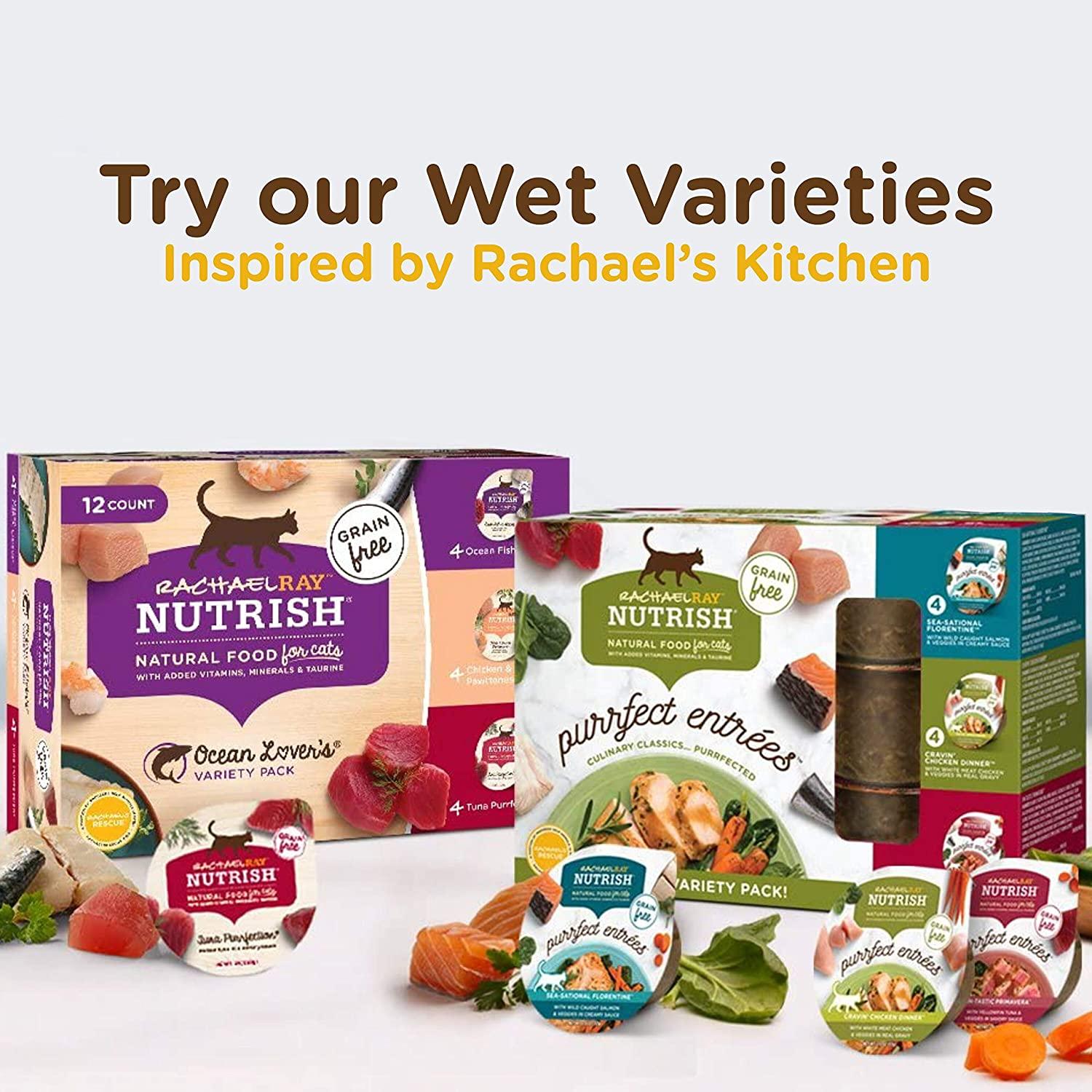 Rachael Ray Nutrish Salmon Brown Rice Dry Cat Food 3lb Premium