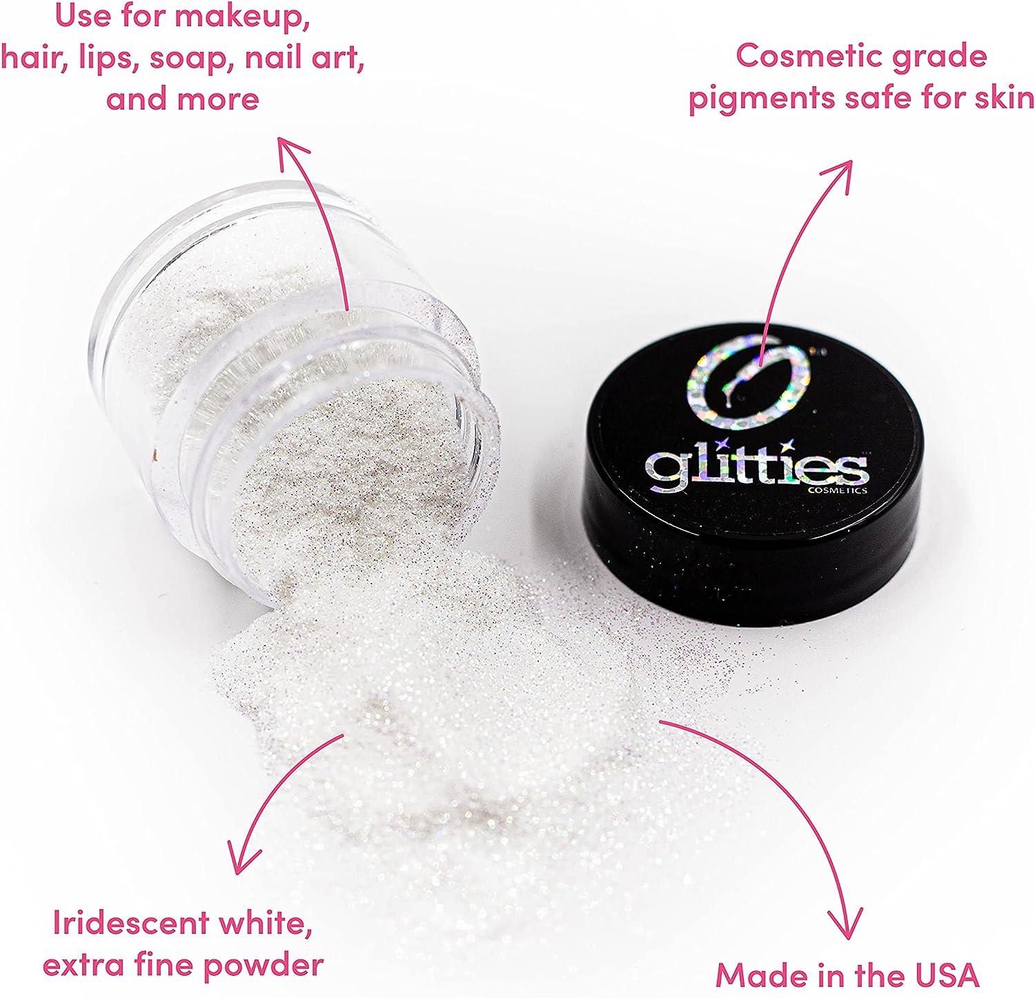 GLITTIES - Professional Cosmetic Grade Glitter Powder Kit (12 Pk) - Extra  Fine & Fine Glitter Powder Safe for Skin! Loose Glitter for Makeup, Nails