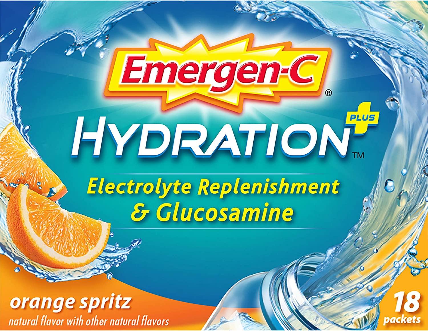 EmergenC Hydration+ Sports Drink Mix Vitamin C & Electrolytes