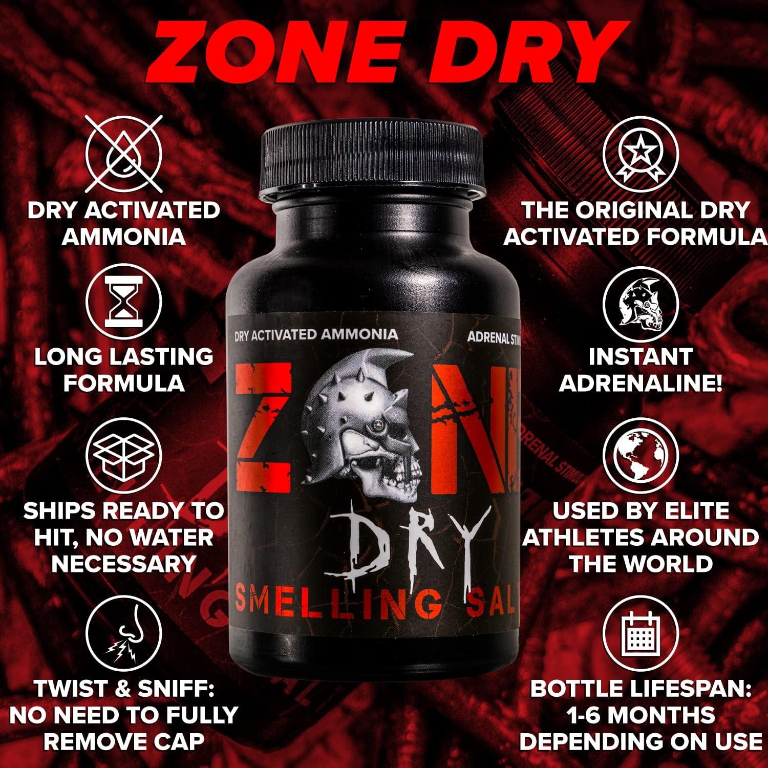 Zone Dry Smelling Salts Powerlifting Ammonia Inhalant Sniffing Salts
