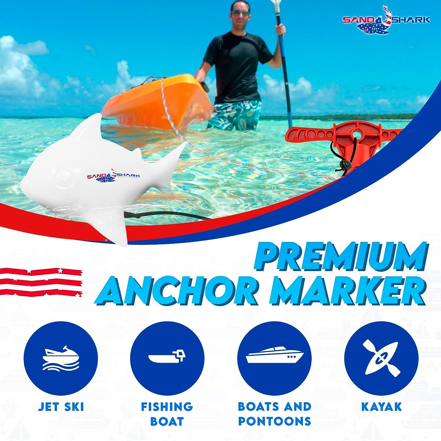 SandShark Premium Floating Anchor Marker Buoy High Visibility for