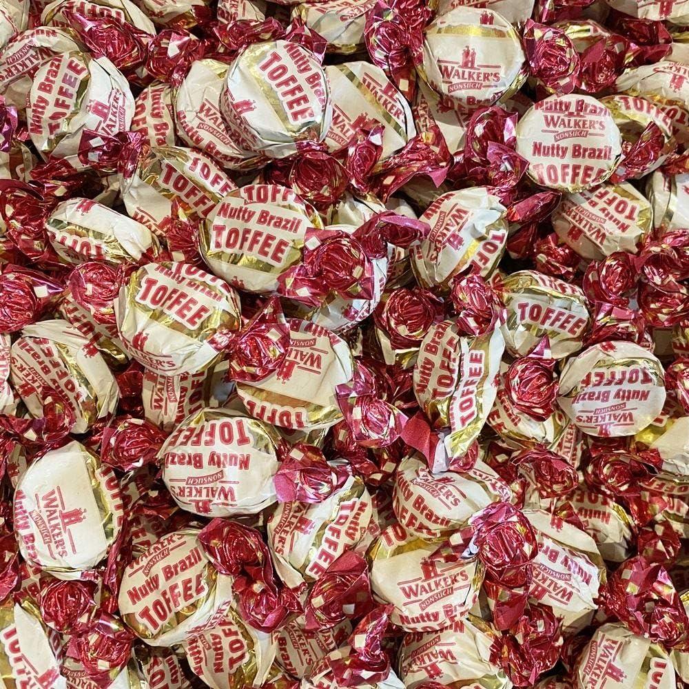 250g Pouch Walkers Nutty Brazil Toffee - UK