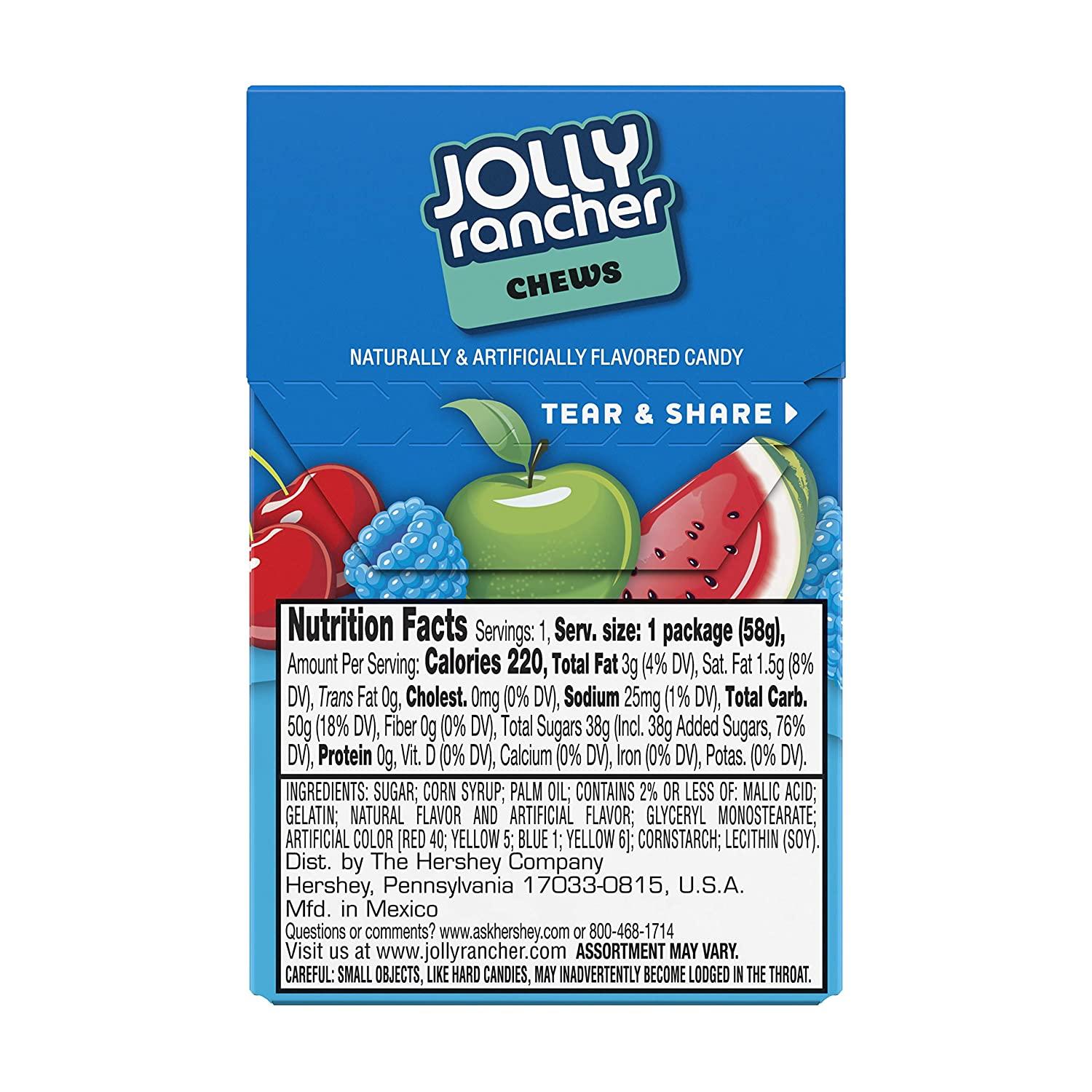 JOLLY RANCHER Chewy Candy Bulk Assorted Flavors 2.06oz (Pack of 12