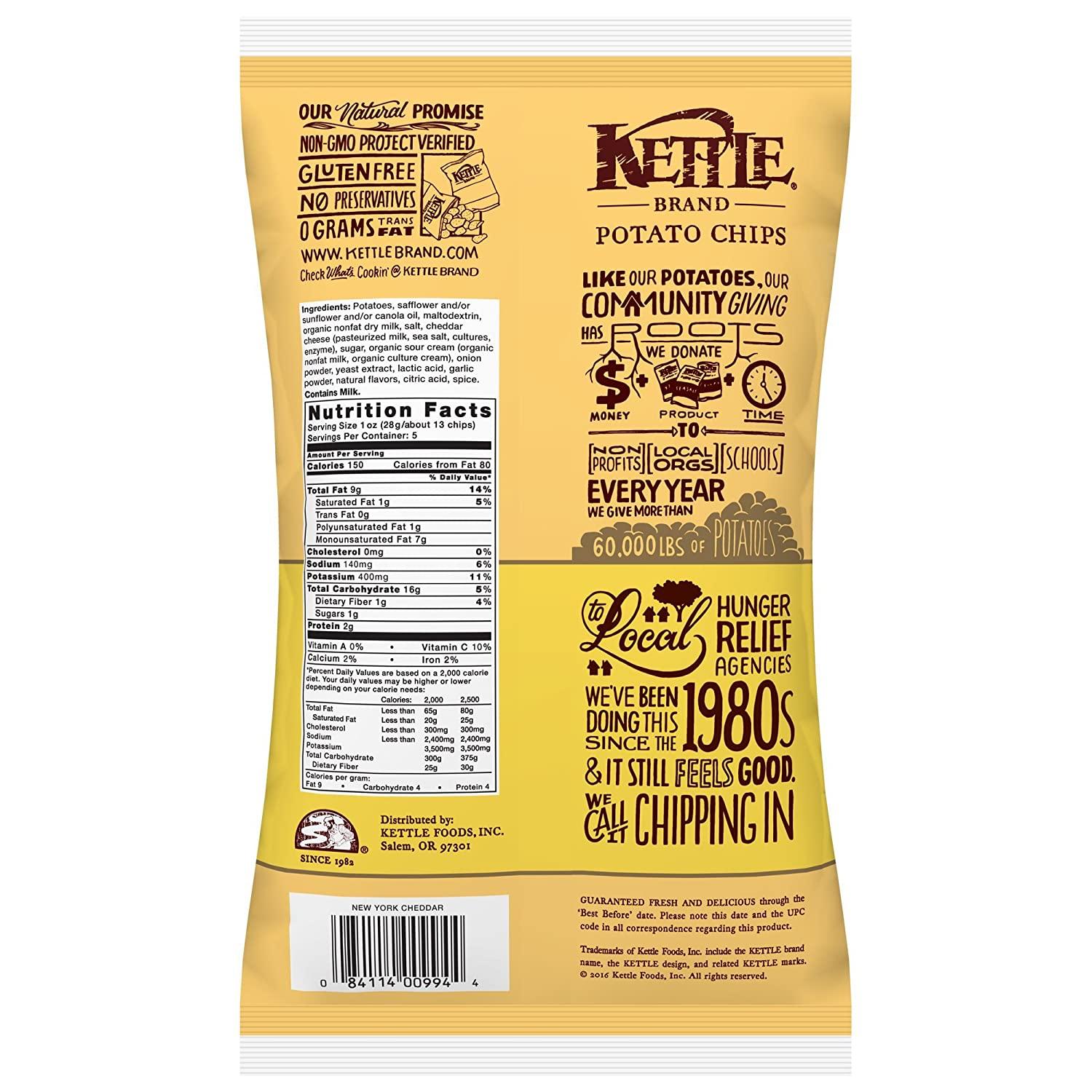 Kettle Foods Potato Chips New York Cheddar 5 oz (142 g)