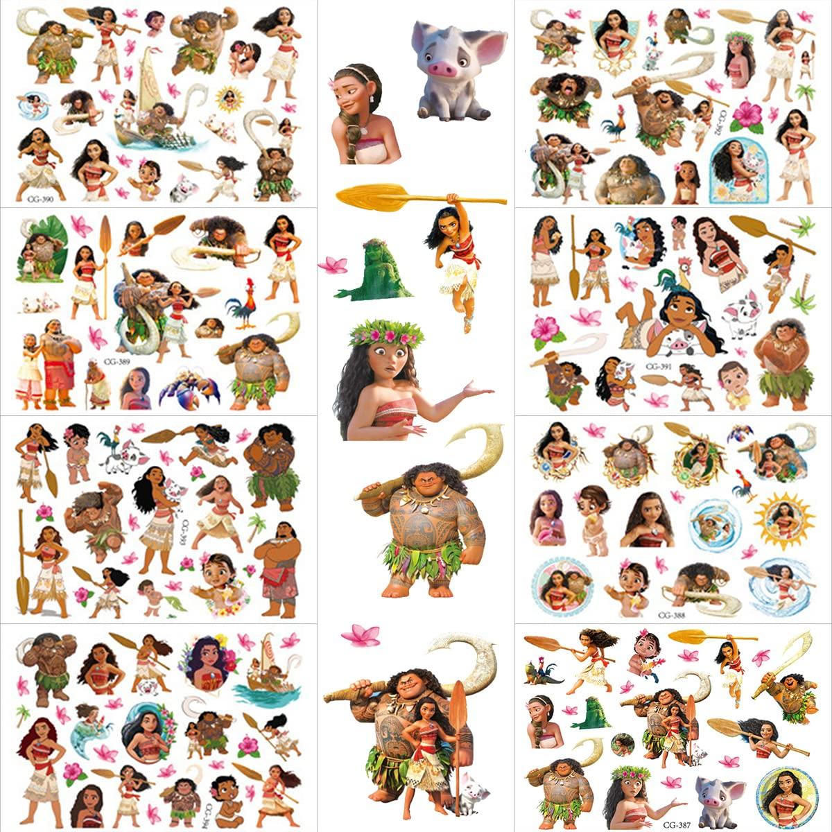 Moana Temporary Tattoos Stickers - Birthday Party Supplies, Decorations ...