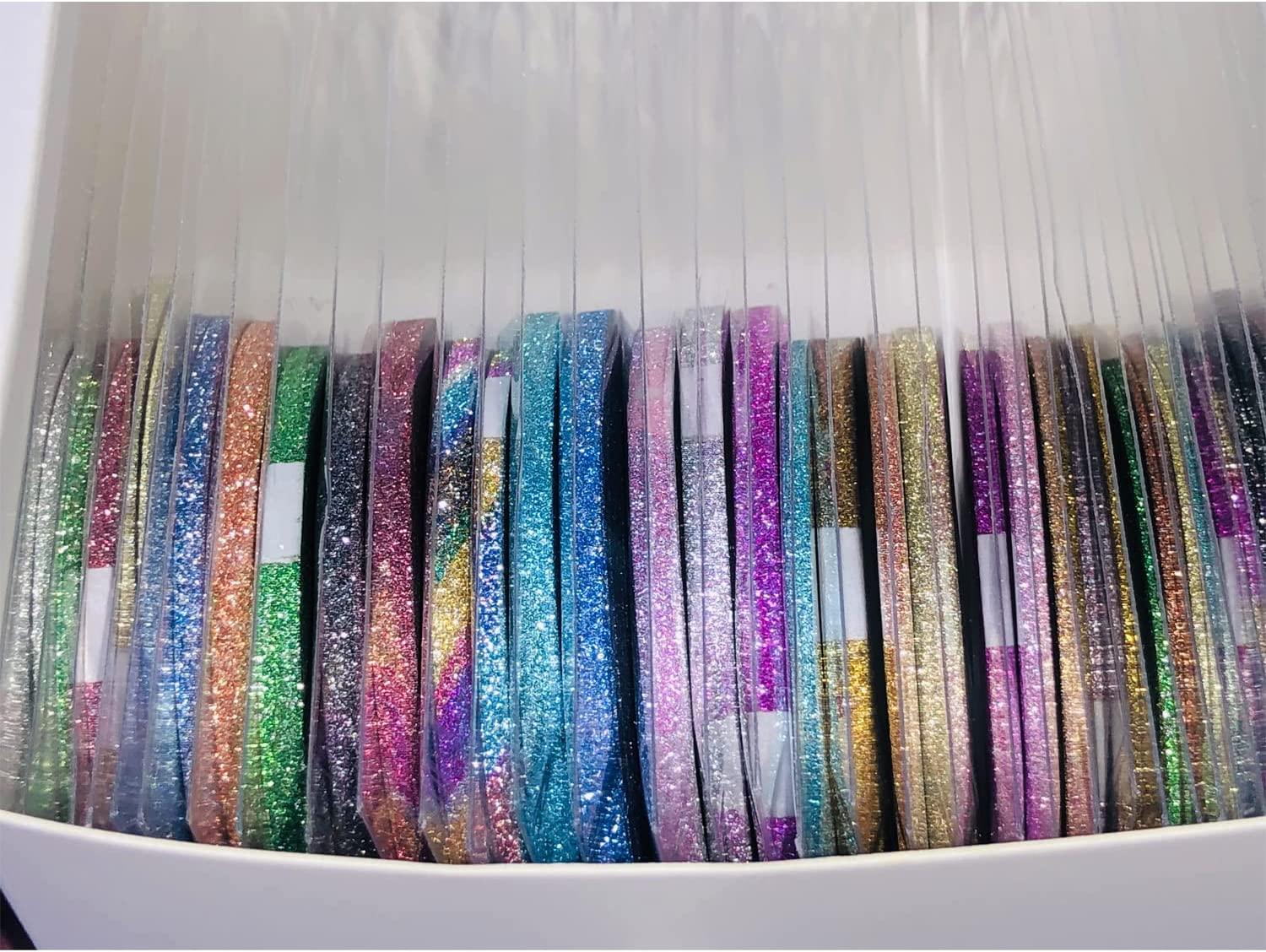 Matte Nail Art Striping Tape Lines,37 Rolls Nail Line Tape Strips for