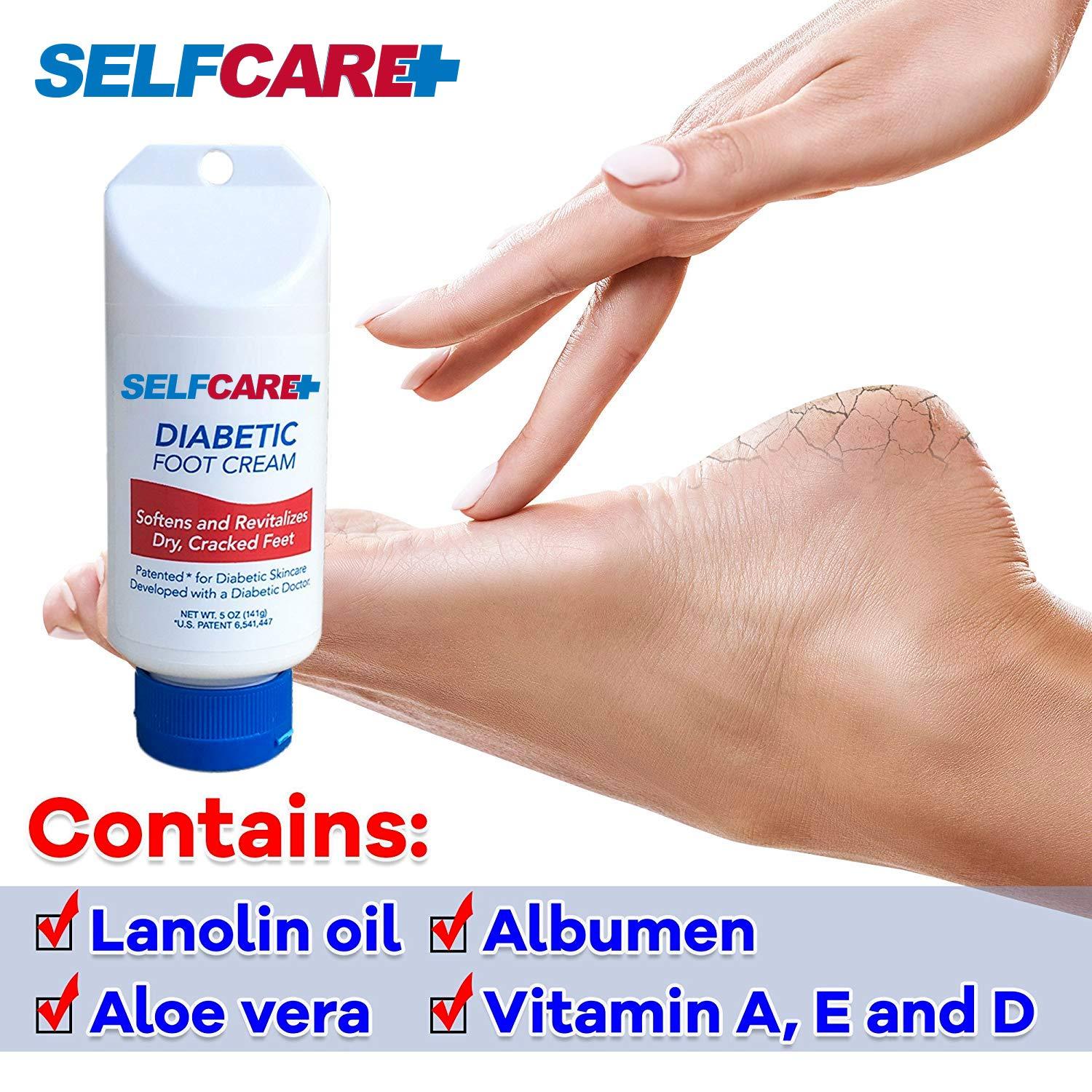 Selfcare Plus Diabetic Foot Cream For Dry Cracked Feet. Leaves Hands