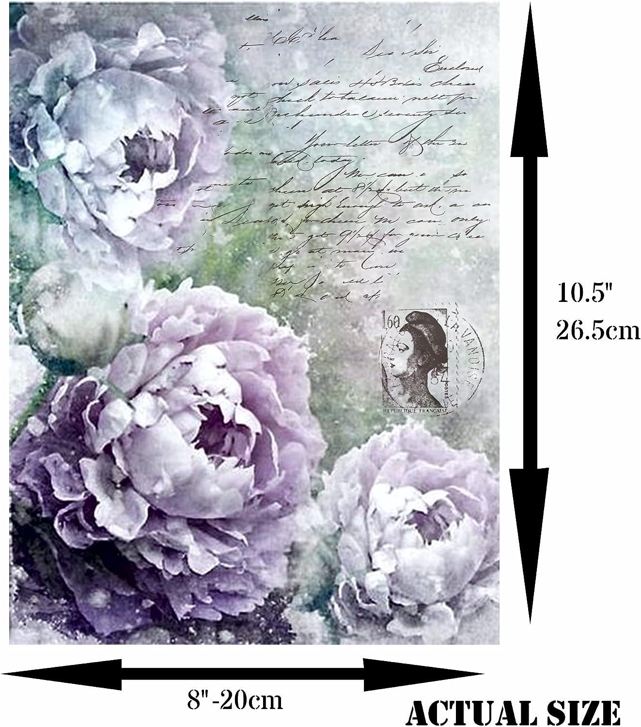 Woodland Theme Mulberry Rice Paper, 8 x 10.5 inch - 6 x Different Printed  Mulberry Paper Images 30gsm Visible Fibres for Decoupage Crafts Mixed Media