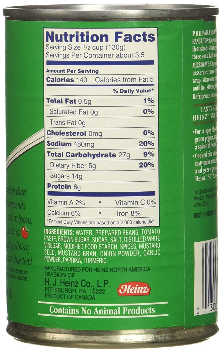 Heinz Vegetarian Beans in Tomato Sauce, 16 oz, 6 pk 1 Pound (Pack of 6)