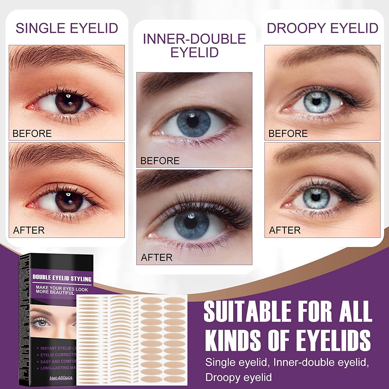 Eyelid Tape, 480 PCS Eyelid Lifter Strips, Eye Lid Lift Tape and