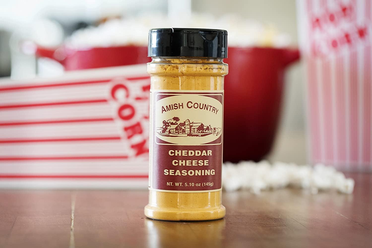 Amish Country Popcorn Cheddar Cheese Popcorn Seasoning 5.1 oz Old Fashioned, NonGMO and