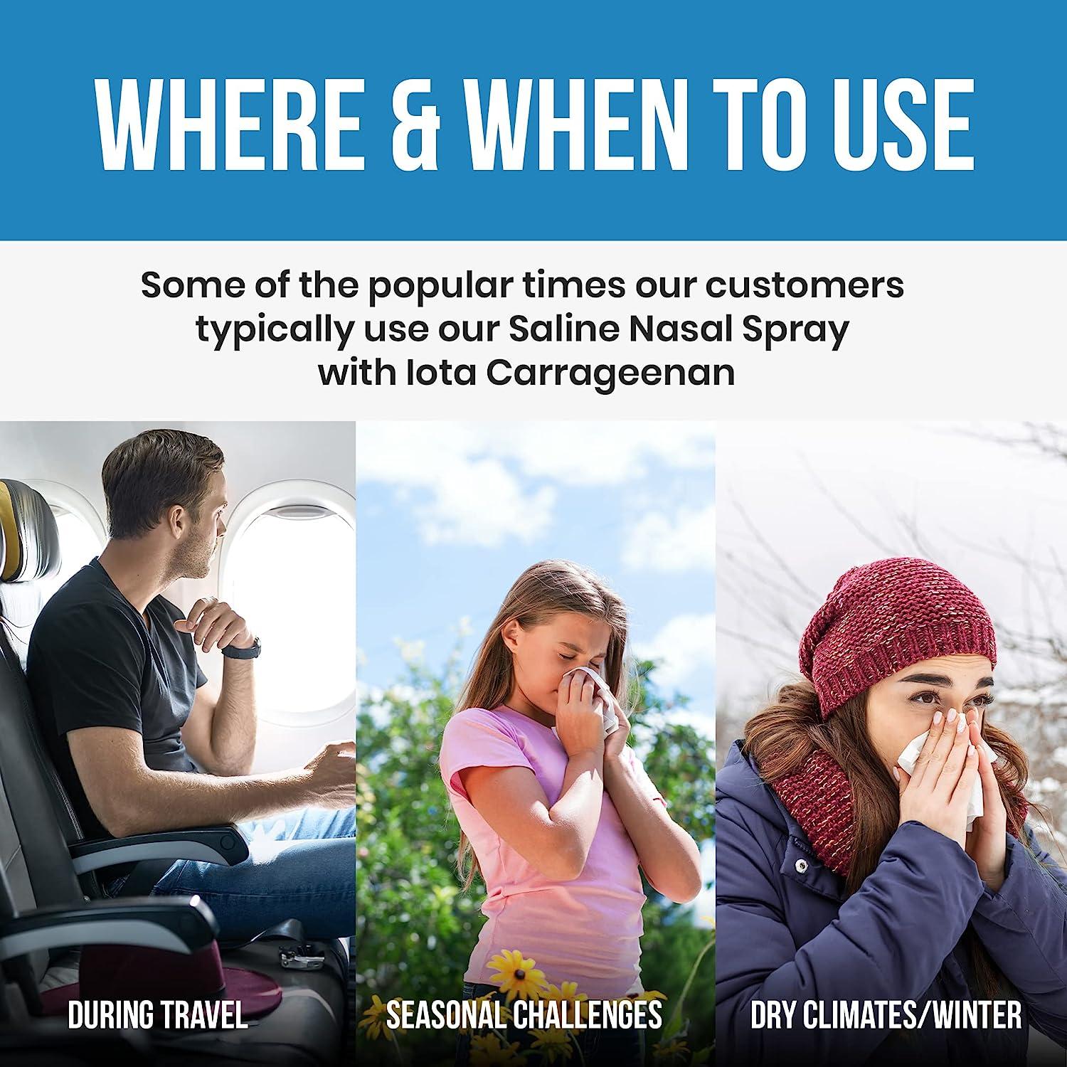 EPOTHEX Saline Nasal Spray with Iota Carrageenan 30ml Moisturizing