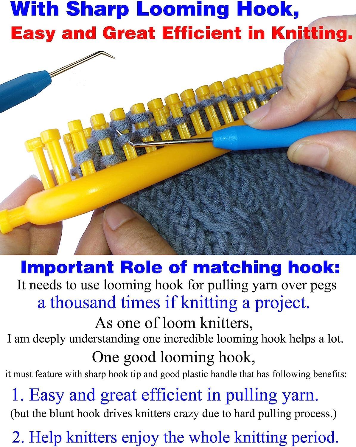 Loom Knit Hook Set, Crochet Needle Hook Kit, Blue Knitting Loom Hooks With  Colorful Plastic Sewing Needles For Knitting Looms Knitting Boards - Temu  Slovakia