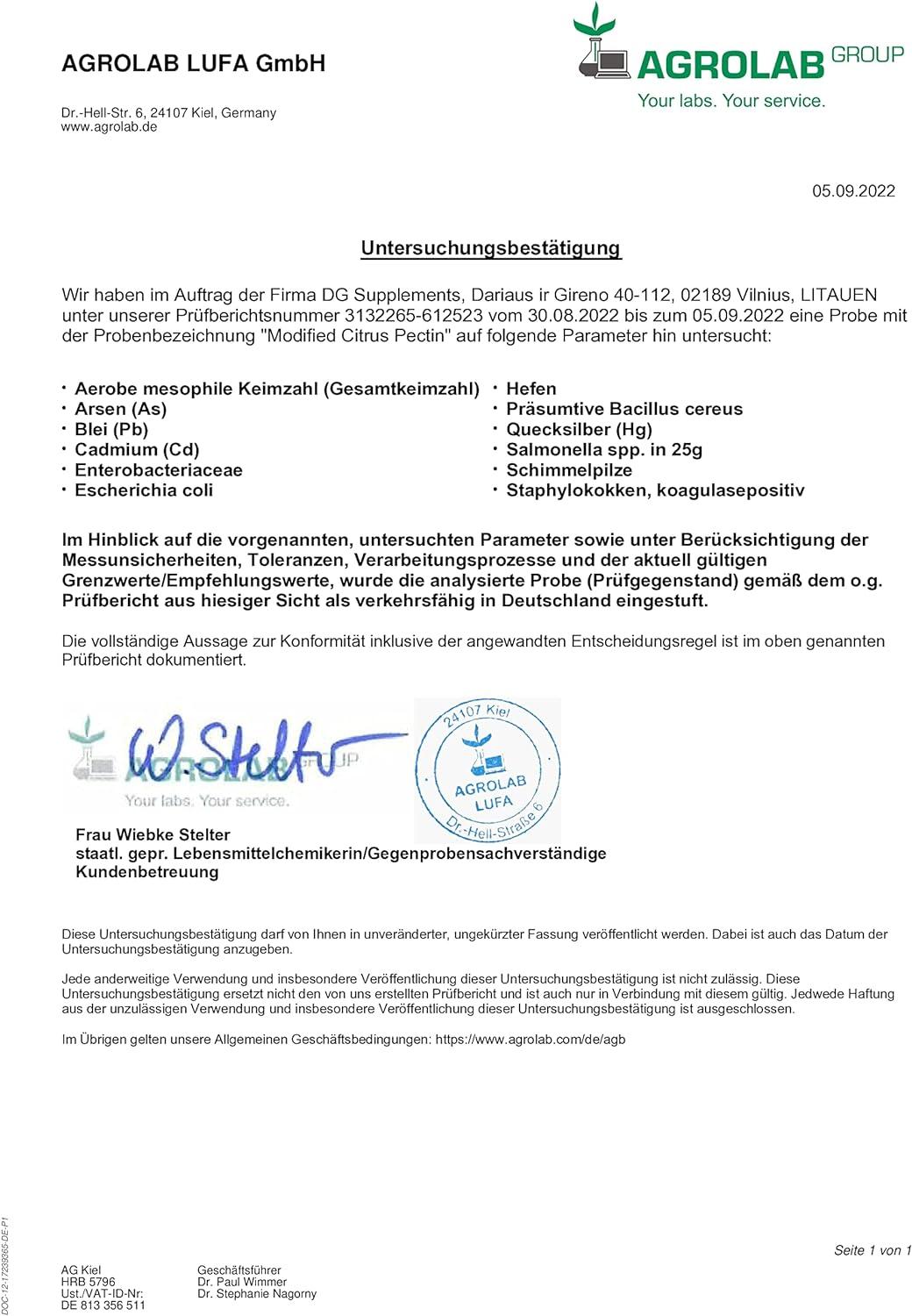 Tulip BioPharma Modified Citrus Pectin (MCP) 500mg 120 Vegan Capsules