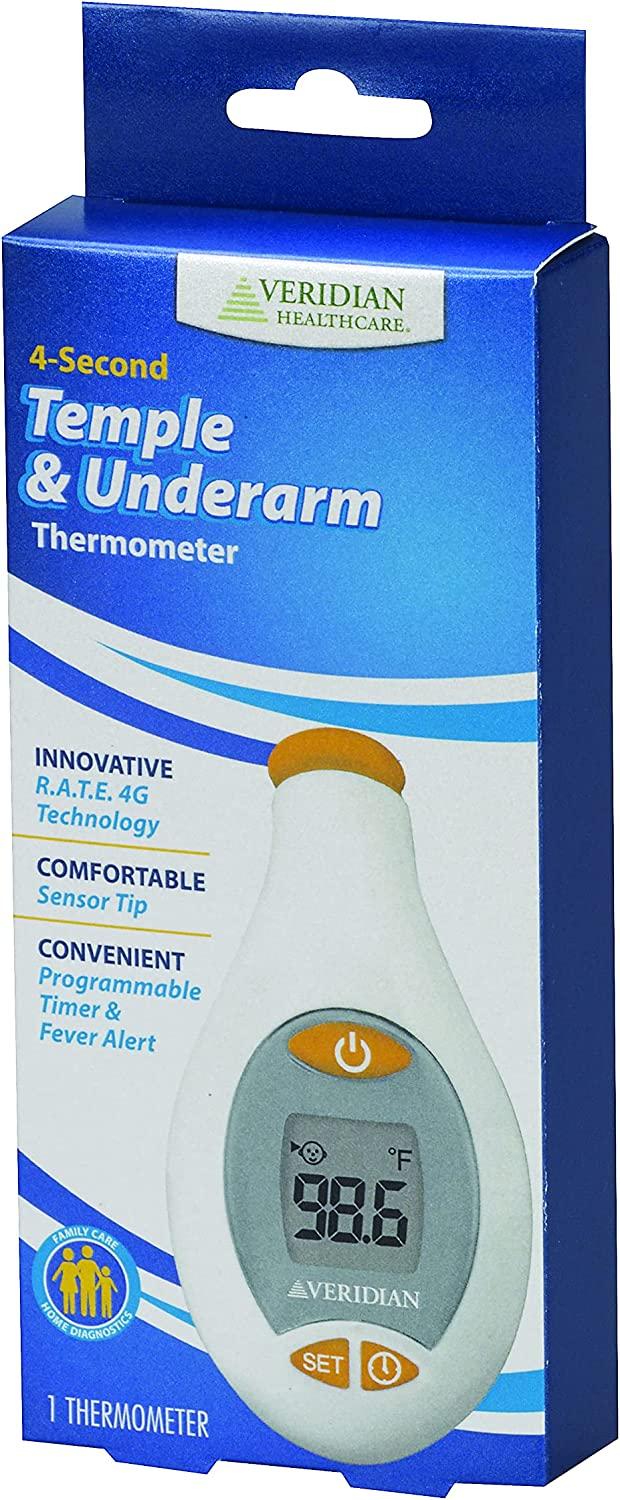 Veridian Healthcare Deluxe Temple Touch Thermometer for Children Adults