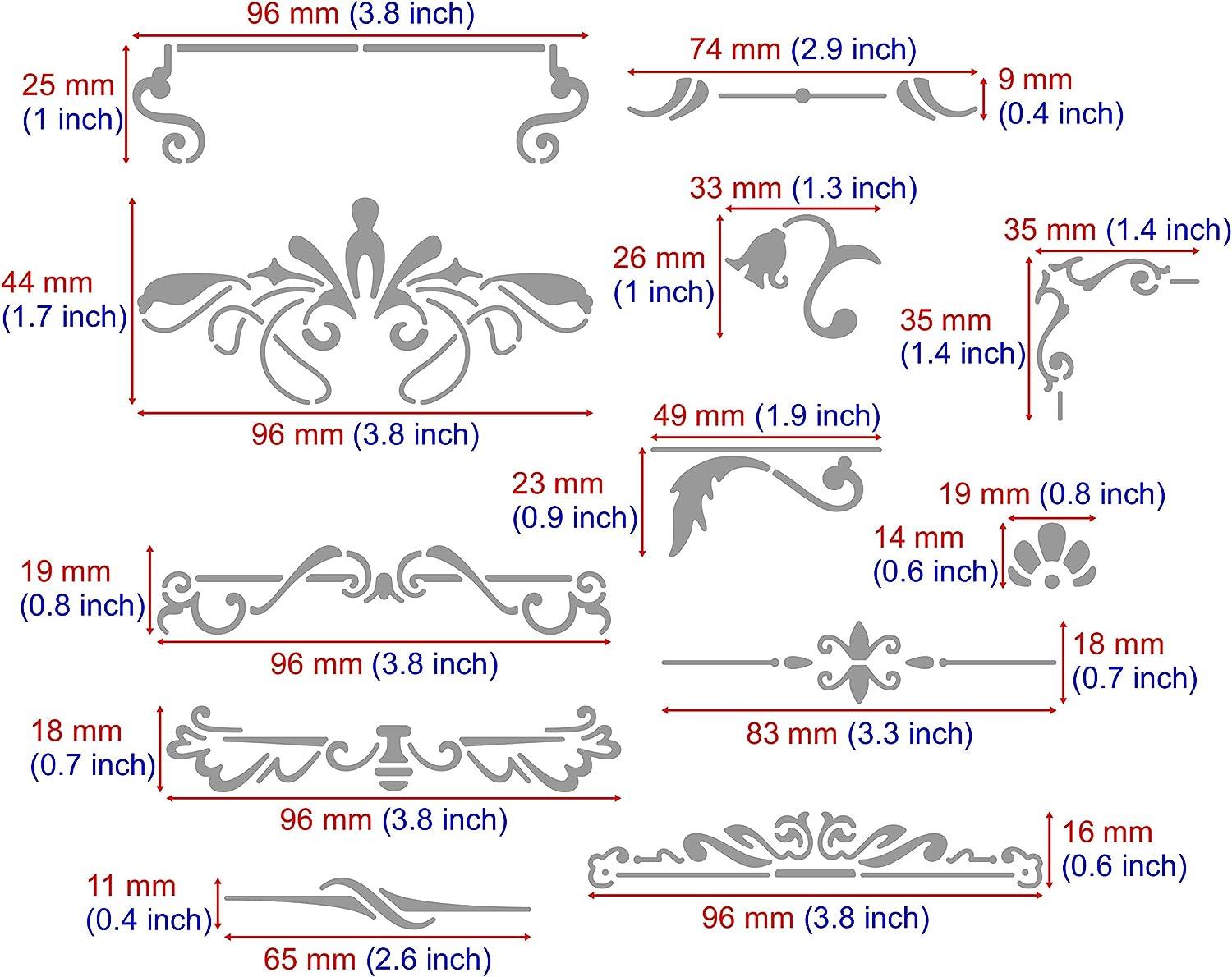 4 Pcs Irregular Elements Metal Journal Stencil Metal Painting Template Stainless Steel Multifunctional Planner Metal Stencils Templates - View #5