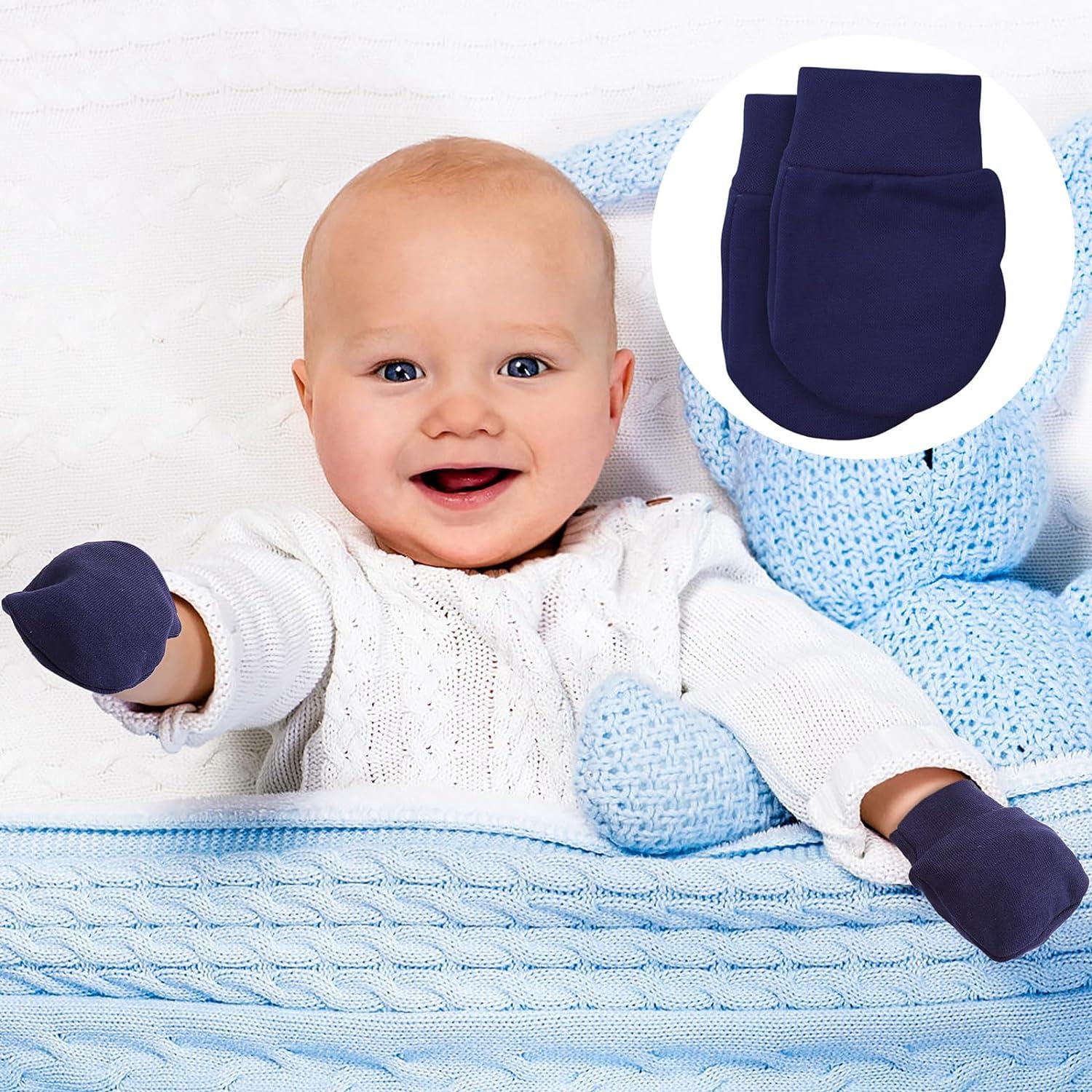 Yolev Pairs Newborn Baby Mittens Soft Cotton Infant Gloves for