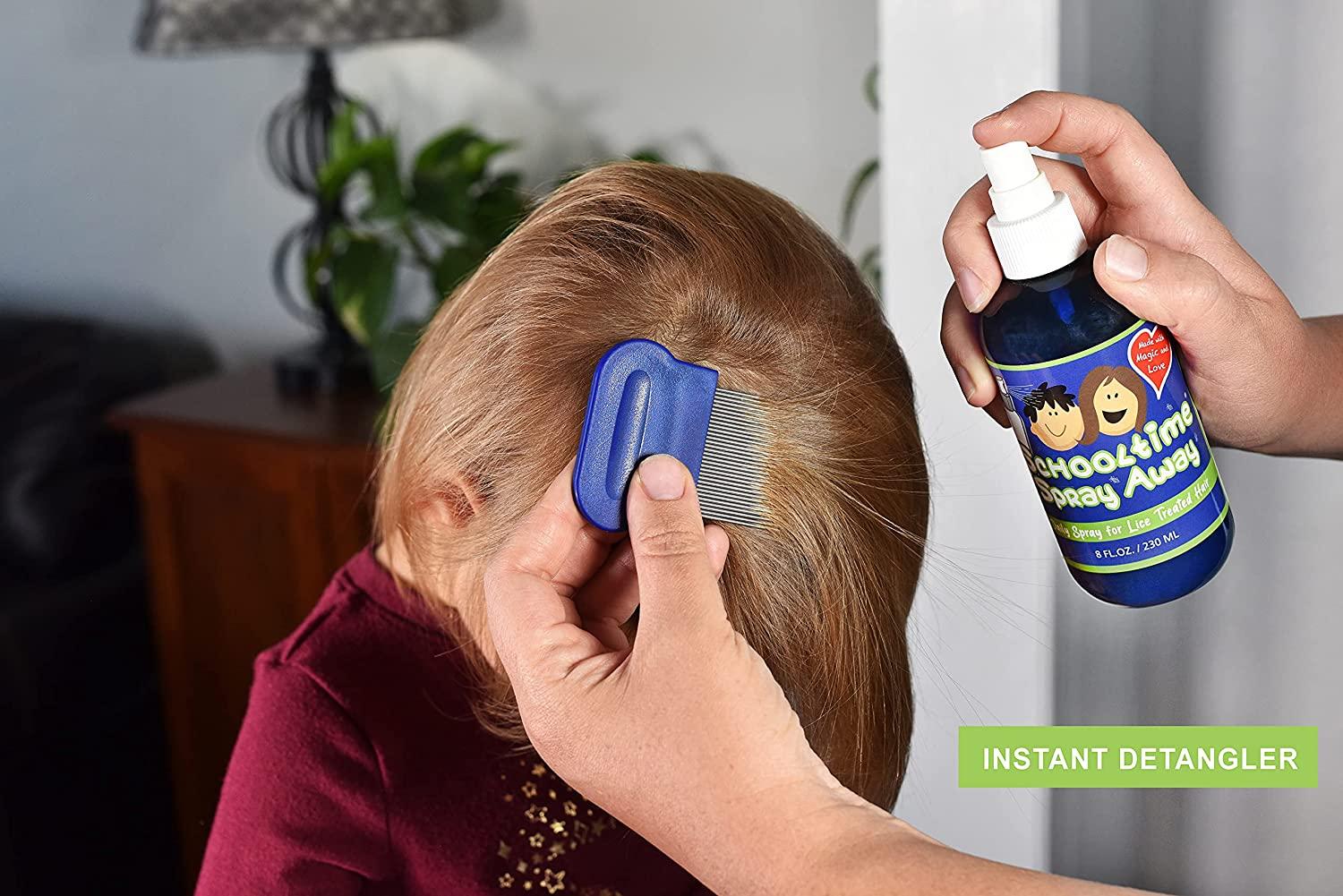 Schooltime After Lice Treatment Spray Safe, Leave in, Non Toxic, Hair