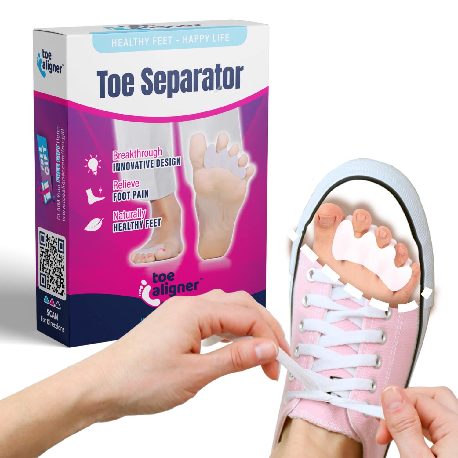 Toe Separator and Stretcher Highly Effective Toe Straightener for