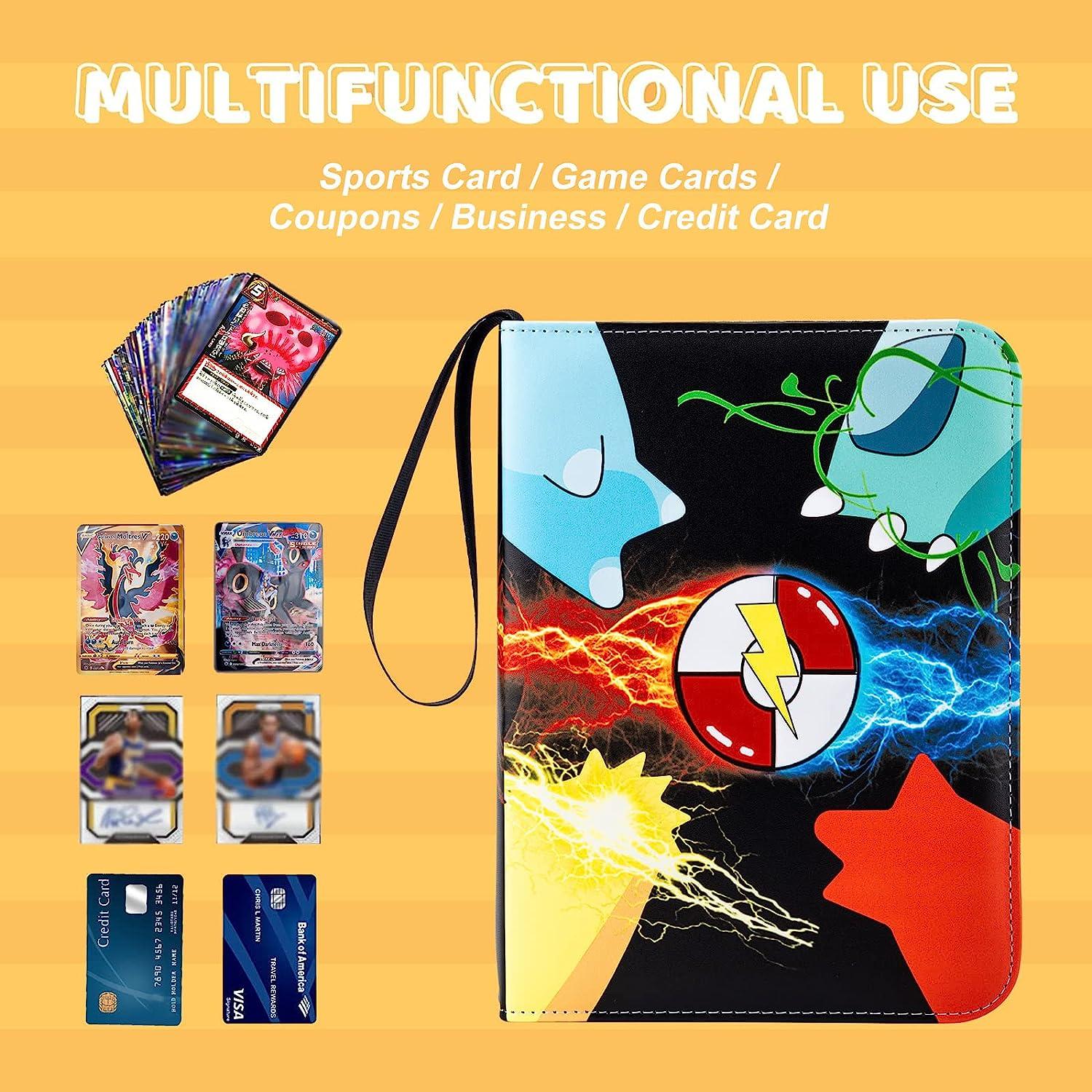 Trading Card Binder with 50 Removable Sleeves | 4-Pocket Card Collection  Album | Holds 400 Cards | Zipper Closure - Black | Buy Now with Express  International Delivery | GoSupps.com