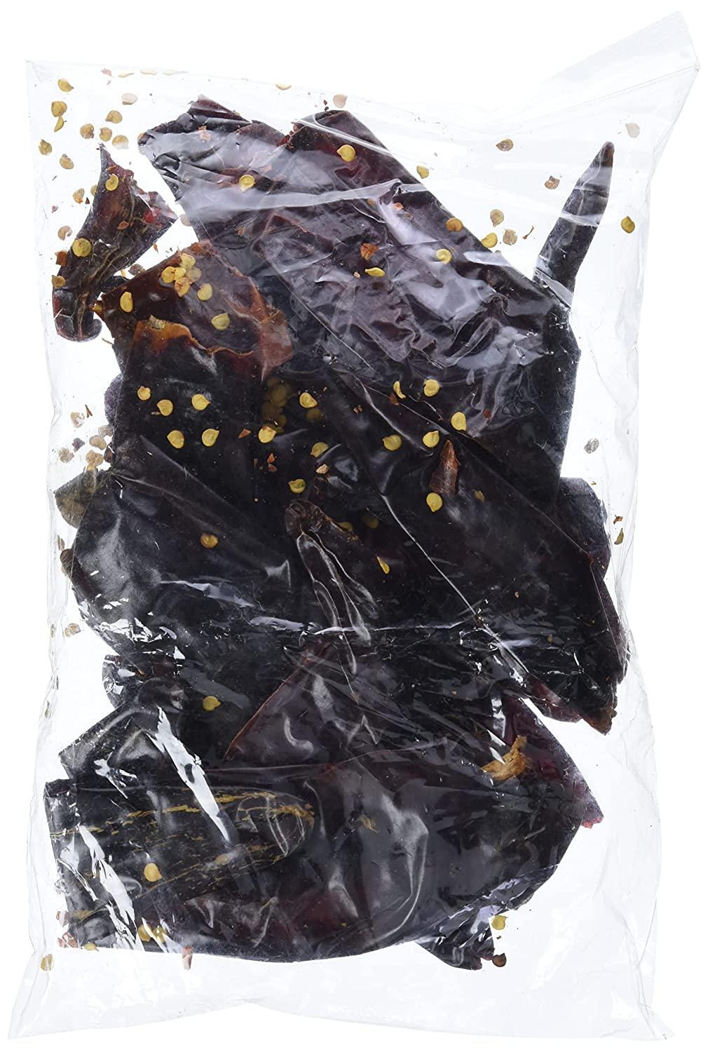 4oz Guajillo Stemless Chile Dried Whole Peppers, Chiles Seco Descolados