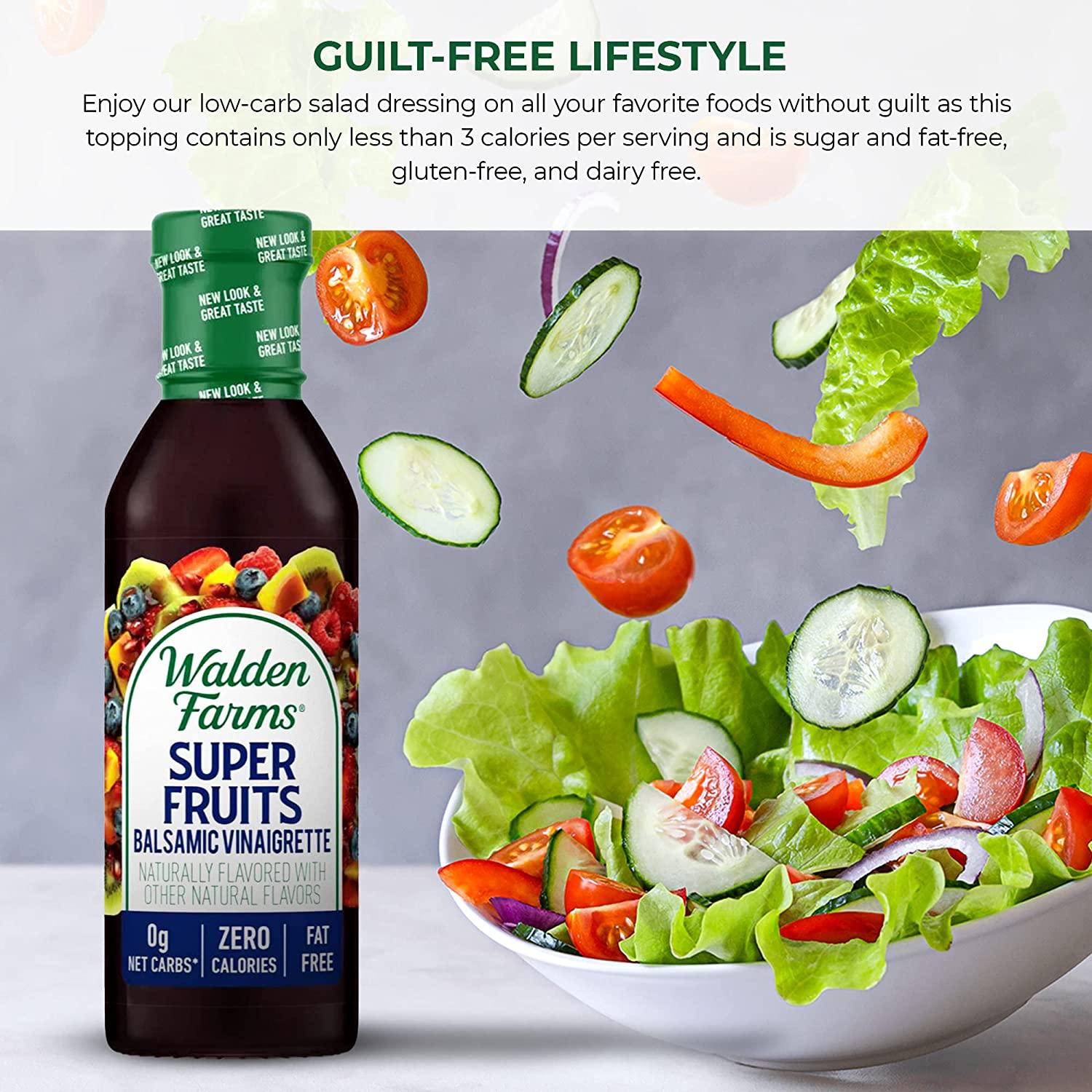 Walden Farms Super Fruits Balsamic Vinaigrette Dressing 12 oz - Sweet &  Tangy Vegan, Kosher, Keto Friendly, Dairy Free, 0g Net Carbs - Perfect for  Salads, Sandwiches & More | Buy Now