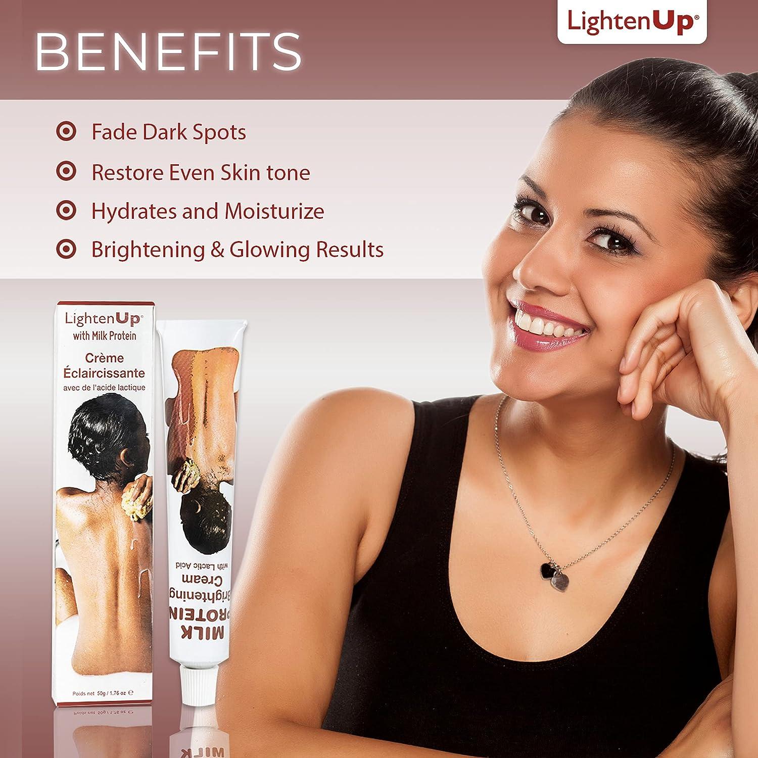 LightenUp Lactic Acid Cream 1.7 fl oz Skin Brightening AHA Cream with