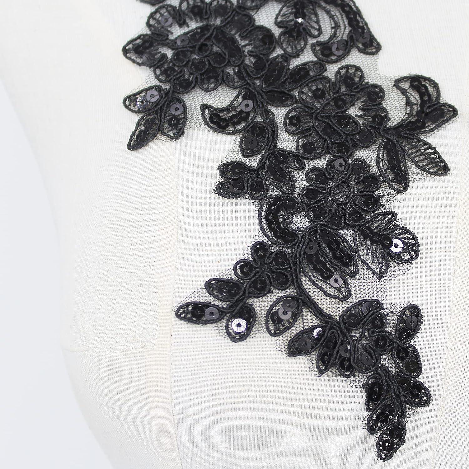 Black deals lace applique