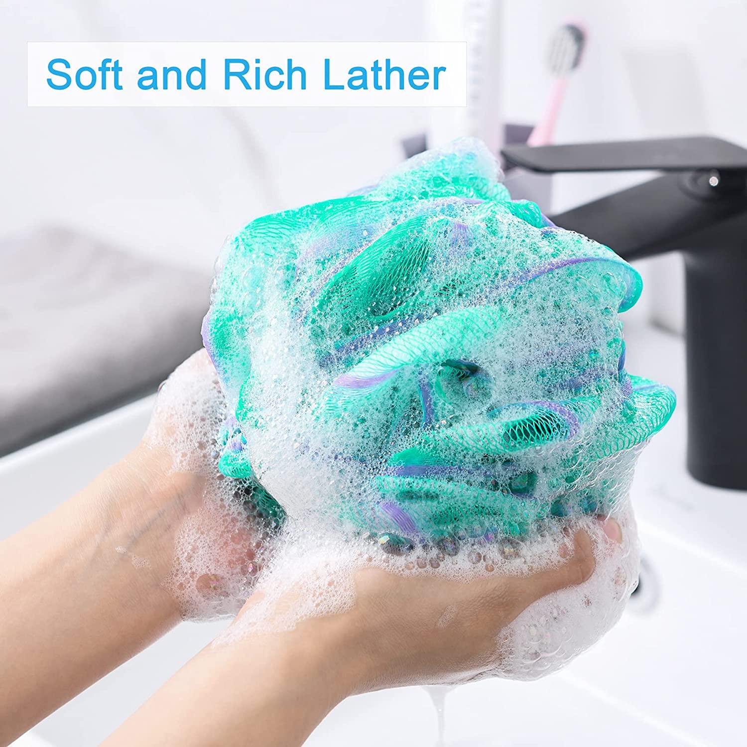 AmazerBath Bath Shower Loofah Sponge Exfoliating Body Scrubber 75g/PCS