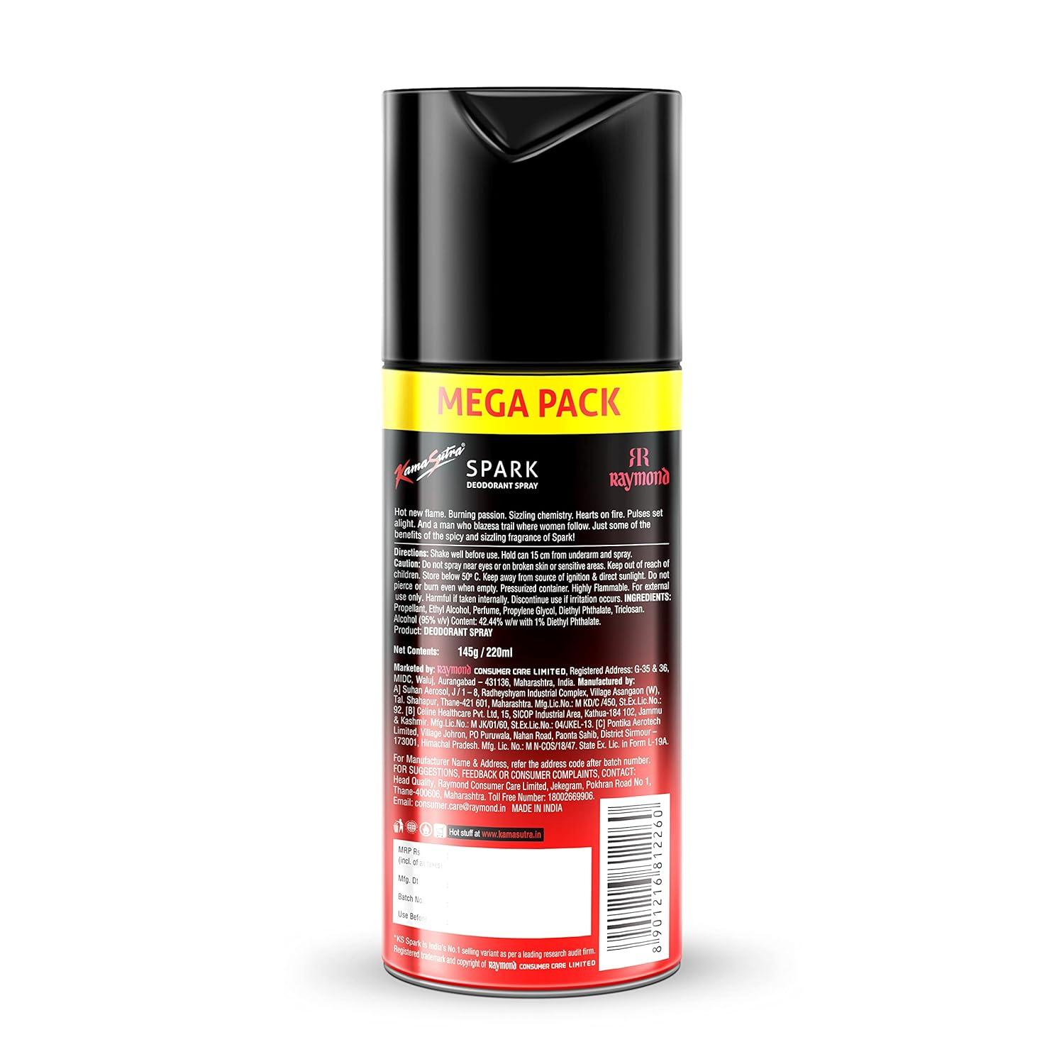 Kamasutra Spark Deodorant Spray Long-Lasting Fragrance