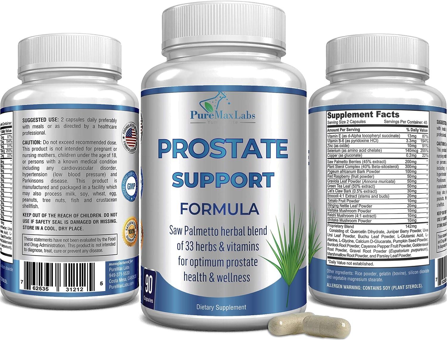 Prostate Support Formula with Saw Palmetto Plant Sterol Bladder