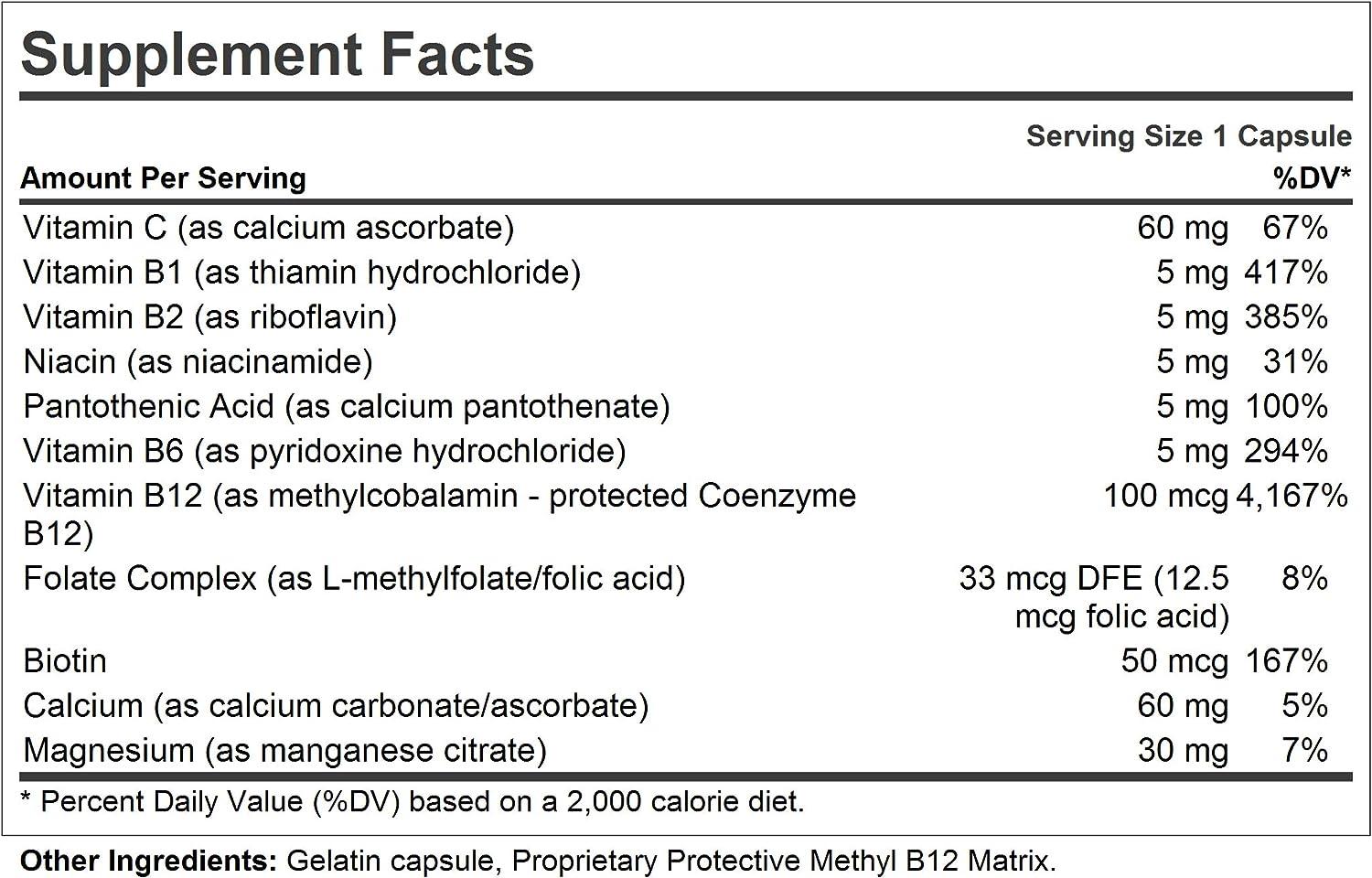 ANDREW LESSMAN Vitamin B12 100 180 Capsules Methylcobalamin