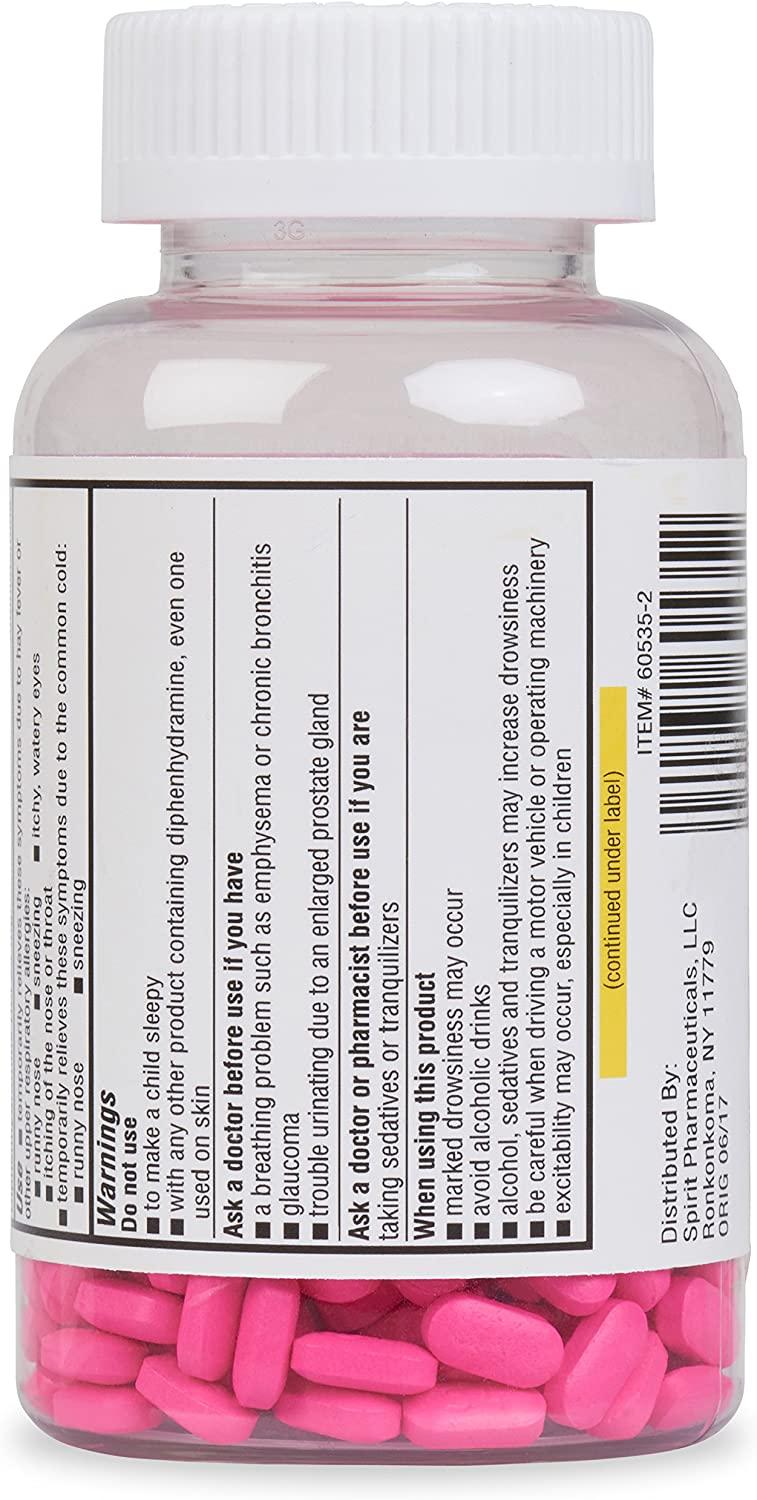 ValuMeds Allergy Medicine (600 Tablets) Antihistamine Diphenhydramine