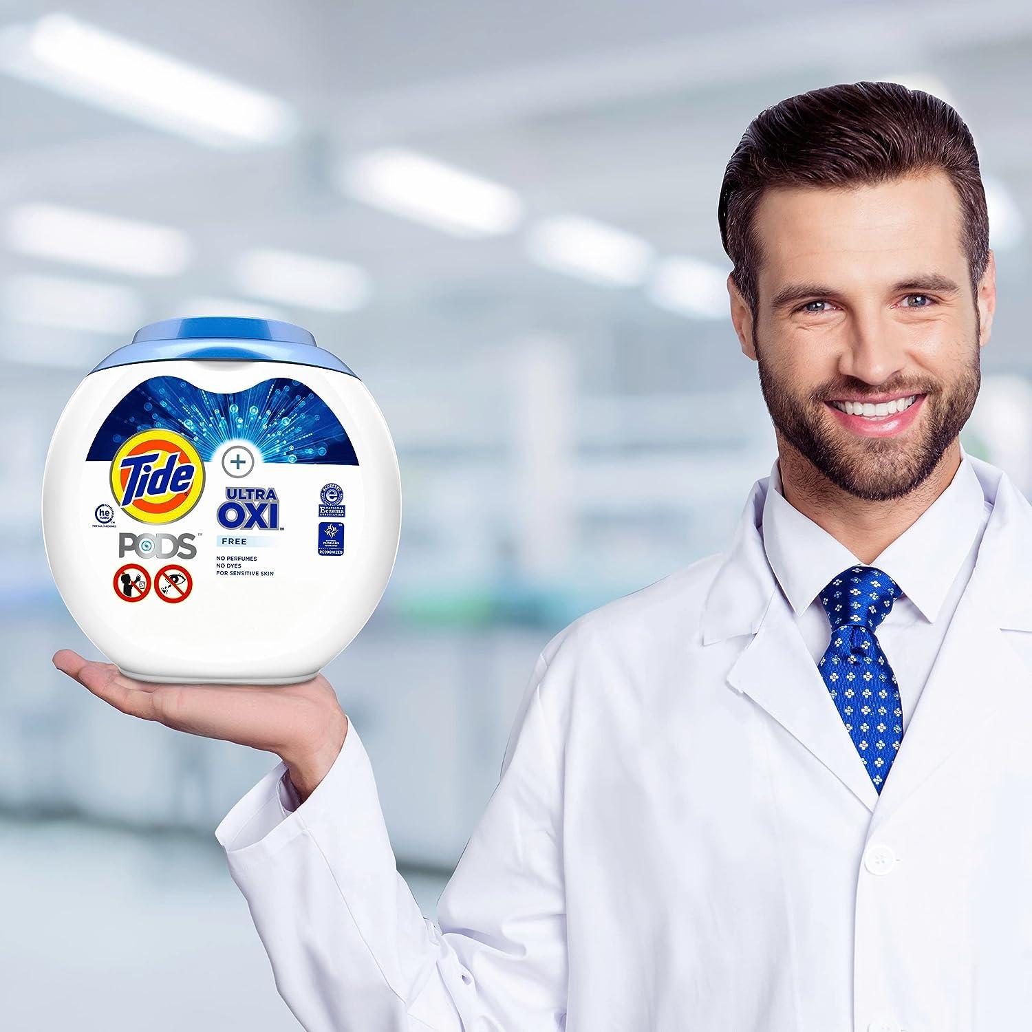 Tide PODS Ultra OXI Free Laundry Detergent Pacs, National Eczema
