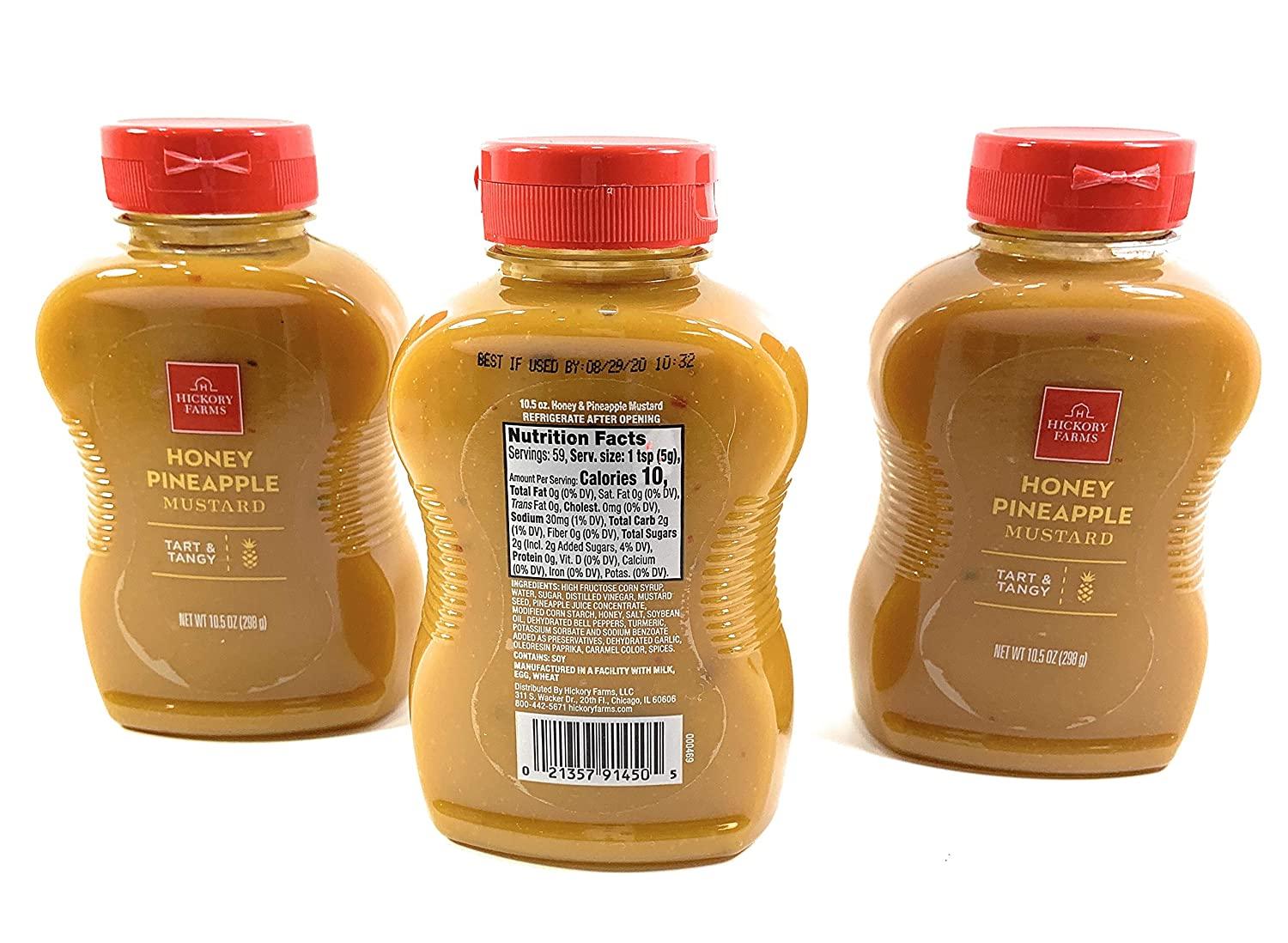 Hickory Farms Honey & Pineapple Mustard Pack of 3 Delicious Gourmet